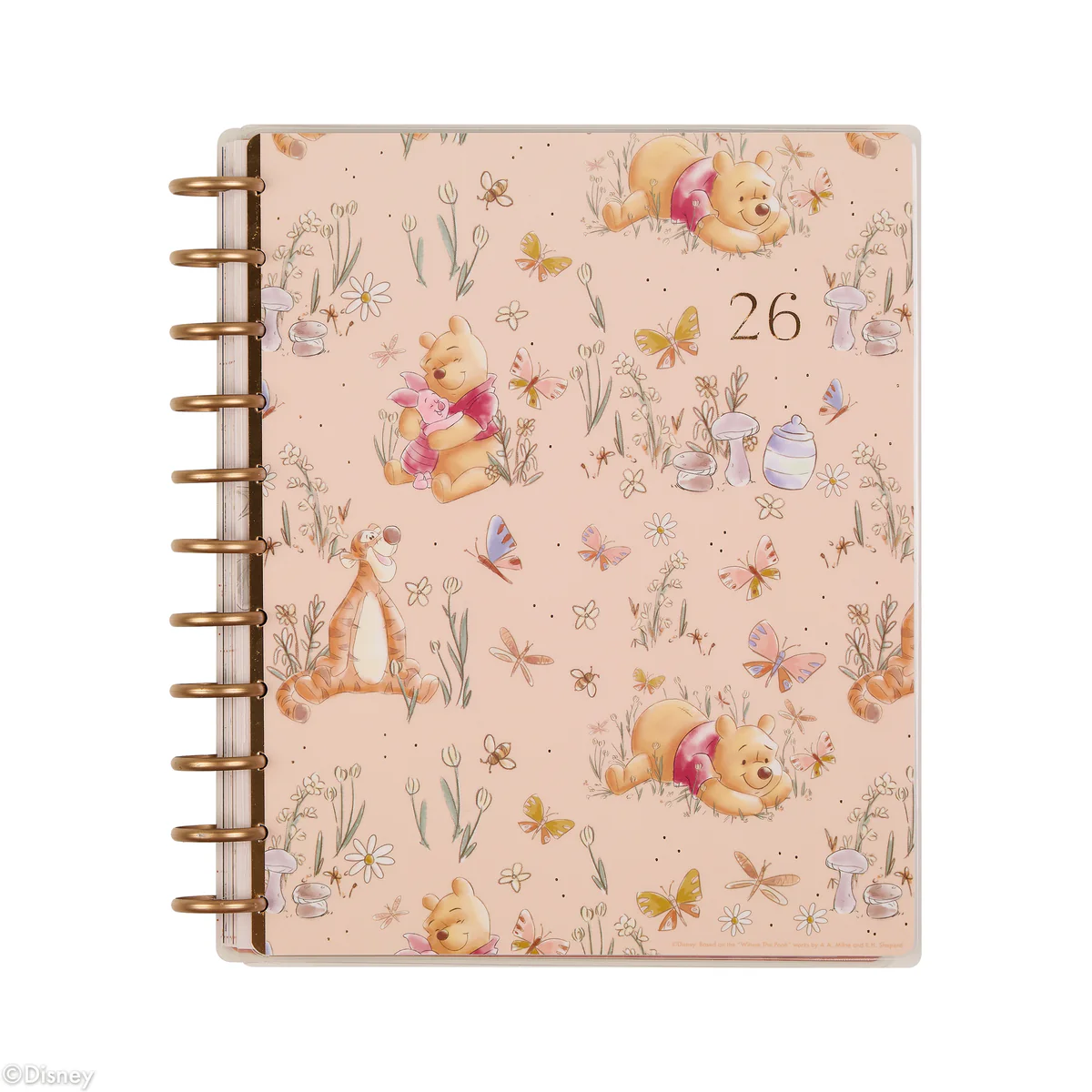 2026 Disney Winnie the Pooh Seasonal Customizable Planner - Big Vertical Layout - 12 Months