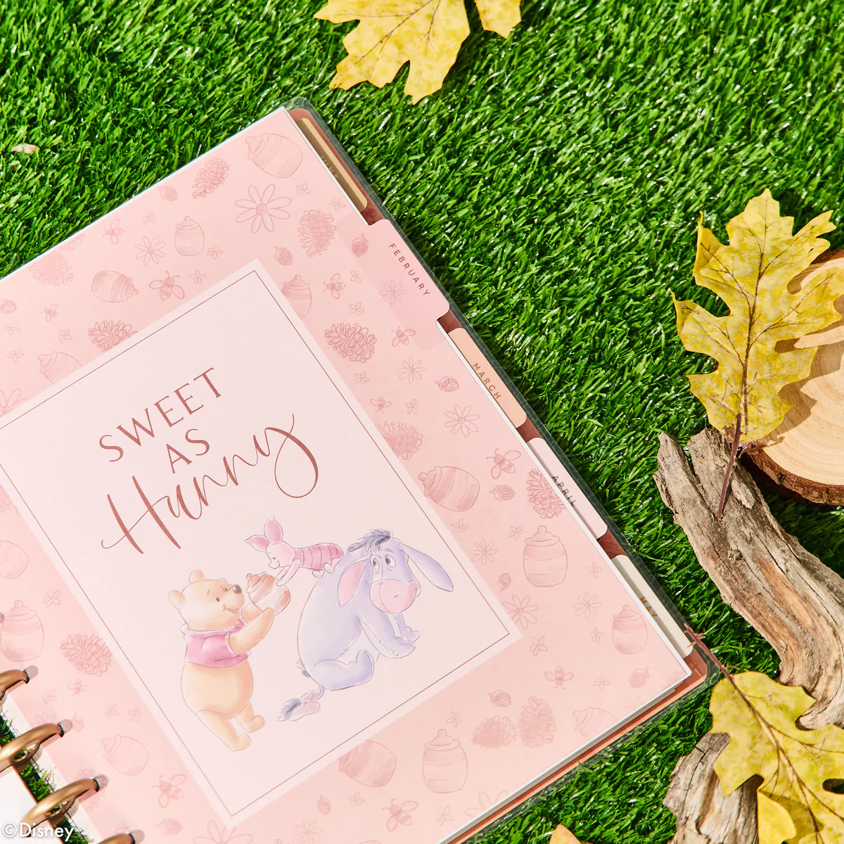2026 Disney Winnie the Pooh Seasonal Customizable Planner - Big Vertical Layout - 12 Months