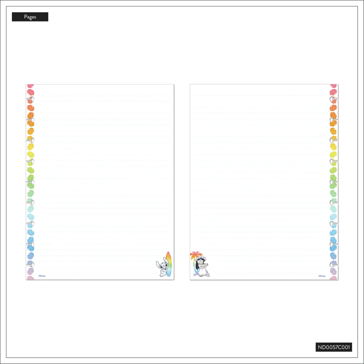 Disney Lilo & Stitch Make Waves - Dotted Lined Classic Notebook - 60 Sheets 14 Disney Lilo & Stitch Make Waves - Dotted Lined Classic Notebook - 60 Sheets