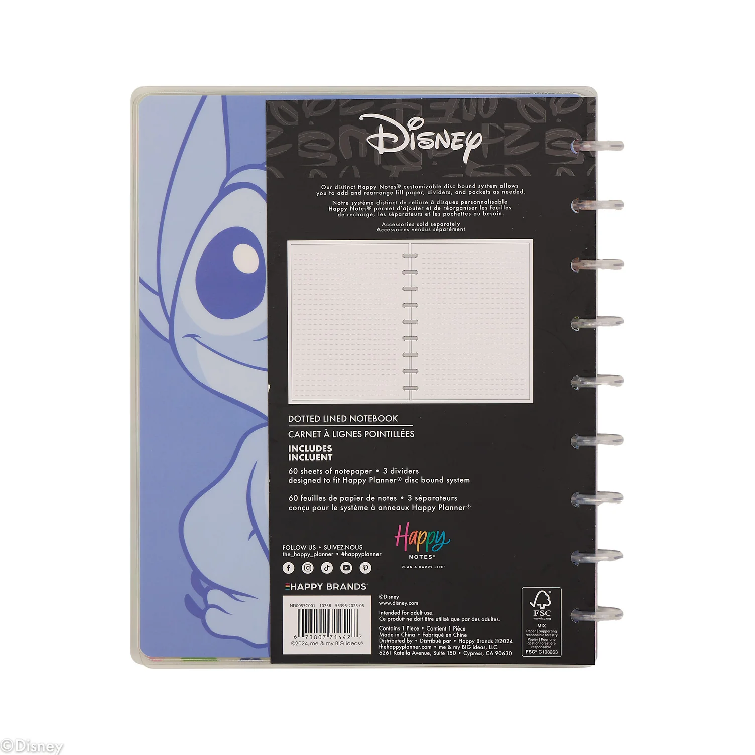 Disney Lilo & Stitch Make Waves - Dotted Lined Classic Notebook - 60 Sheets 17 Disney Lilo & Stitch Make Waves - Dotted Lined Classic Notebook - 60 Sheets