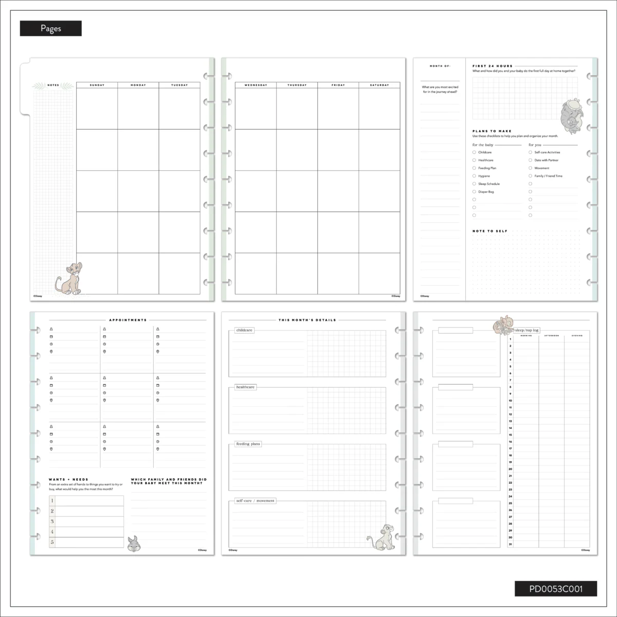 Undated Disney Welcome Little One Customizable Baby Planner - Classic Baby's First Year Layout - 12 Months 22 Undated Disney Welcome Little One Customizable Baby Planner - Classic Baby's First Year Layout - 12 Months
