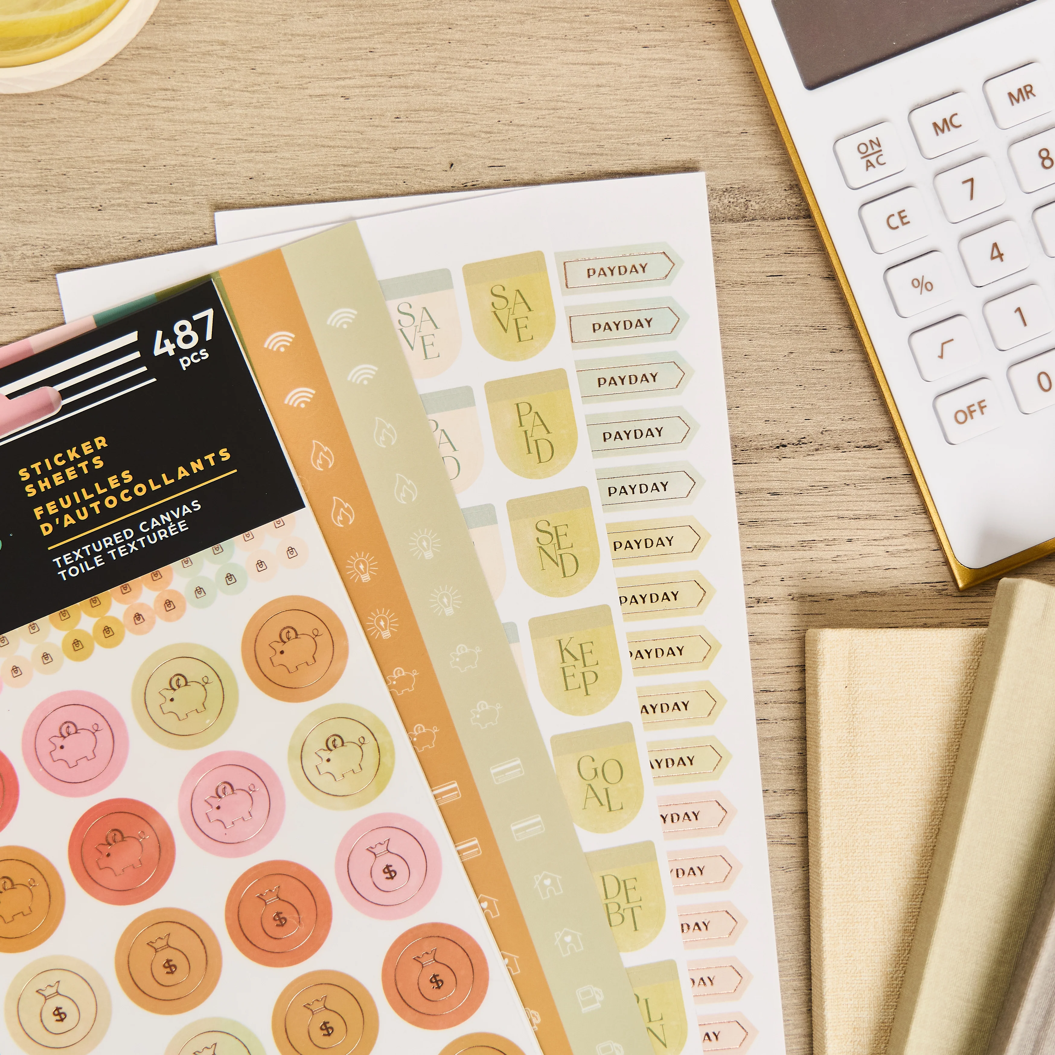 Textured Canvas Budget - 10 Sticker Sheets 3 Textured Canvas Budget - 10 Sticker Sheets