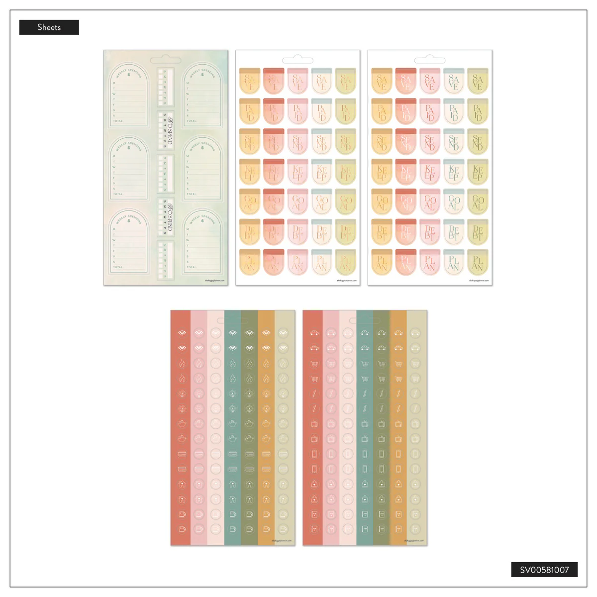 Textured Canvas Budget - 10 Sticker Sheets 8 Textured Canvas Budget - 10 Sticker Sheets