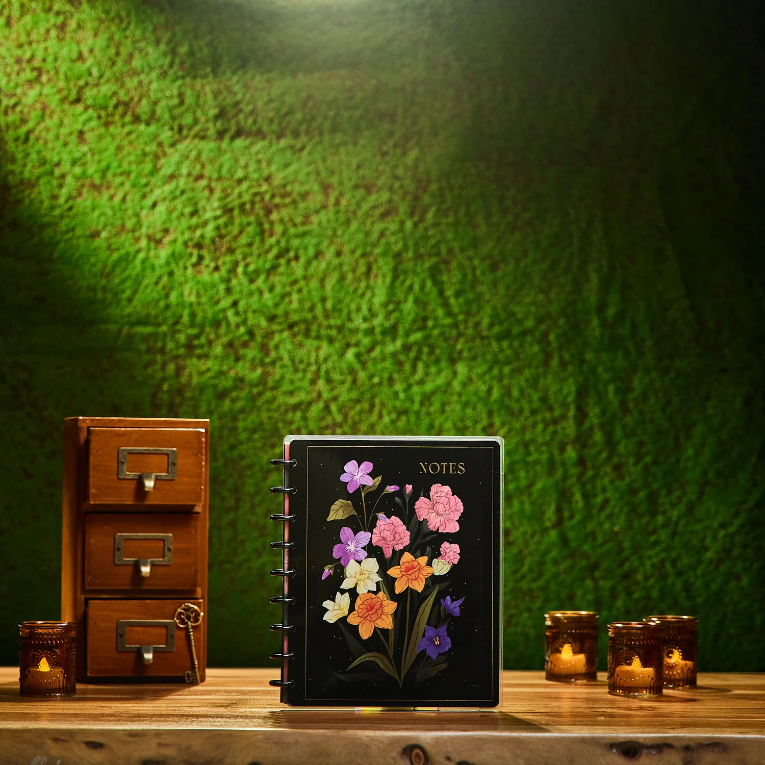 Dark Garden - Dotted Lined Classic Notebook - 60 Sheets
