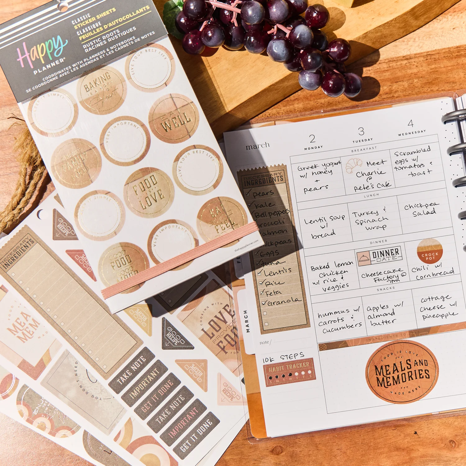 Rustic Roots Meal Planning - Value Pack Stickers