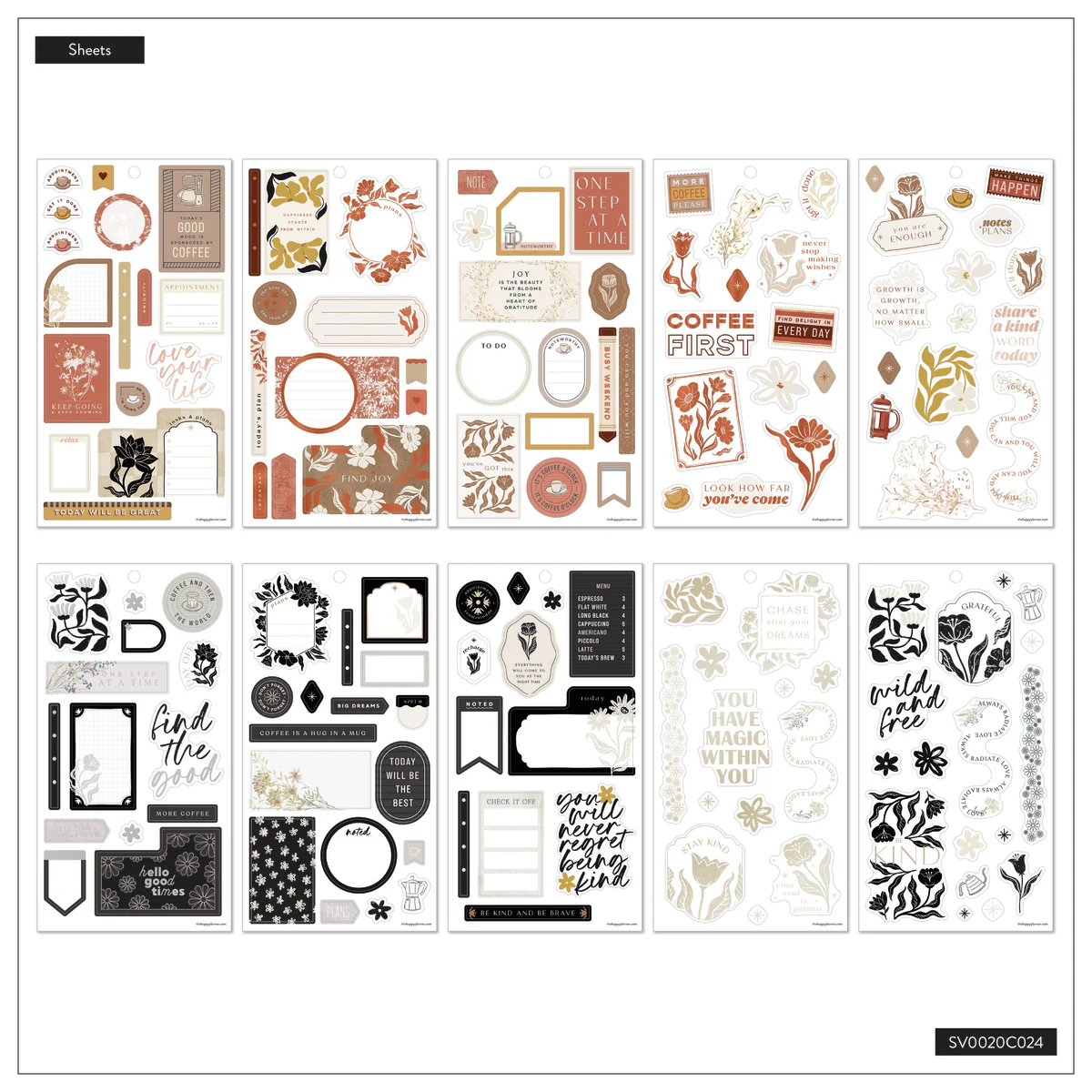 Coordinated Colors - Value Pack Stickers 9 Coordinated Colors - Value Pack Stickers