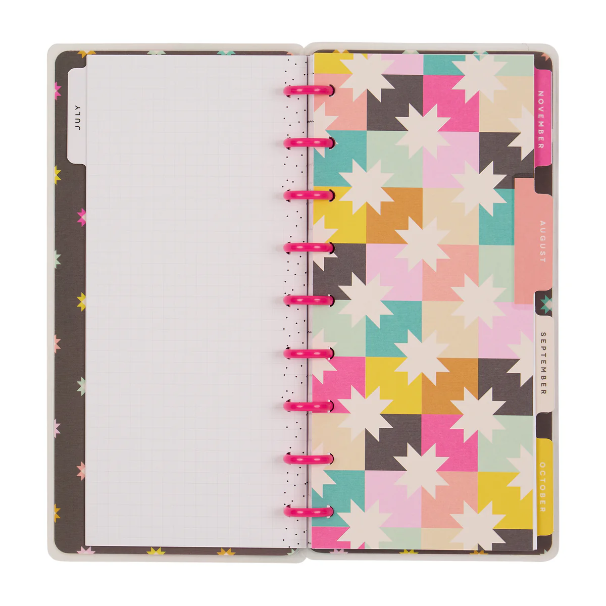 2025–2026 Happy Patchwork Customizable Planner - Skinny Classic Horizontal Layout - 12 Months 8 2025–2026 Happy Patchwork Customizable Planner - Skinny Classic Horizontal Layout - 12 Months