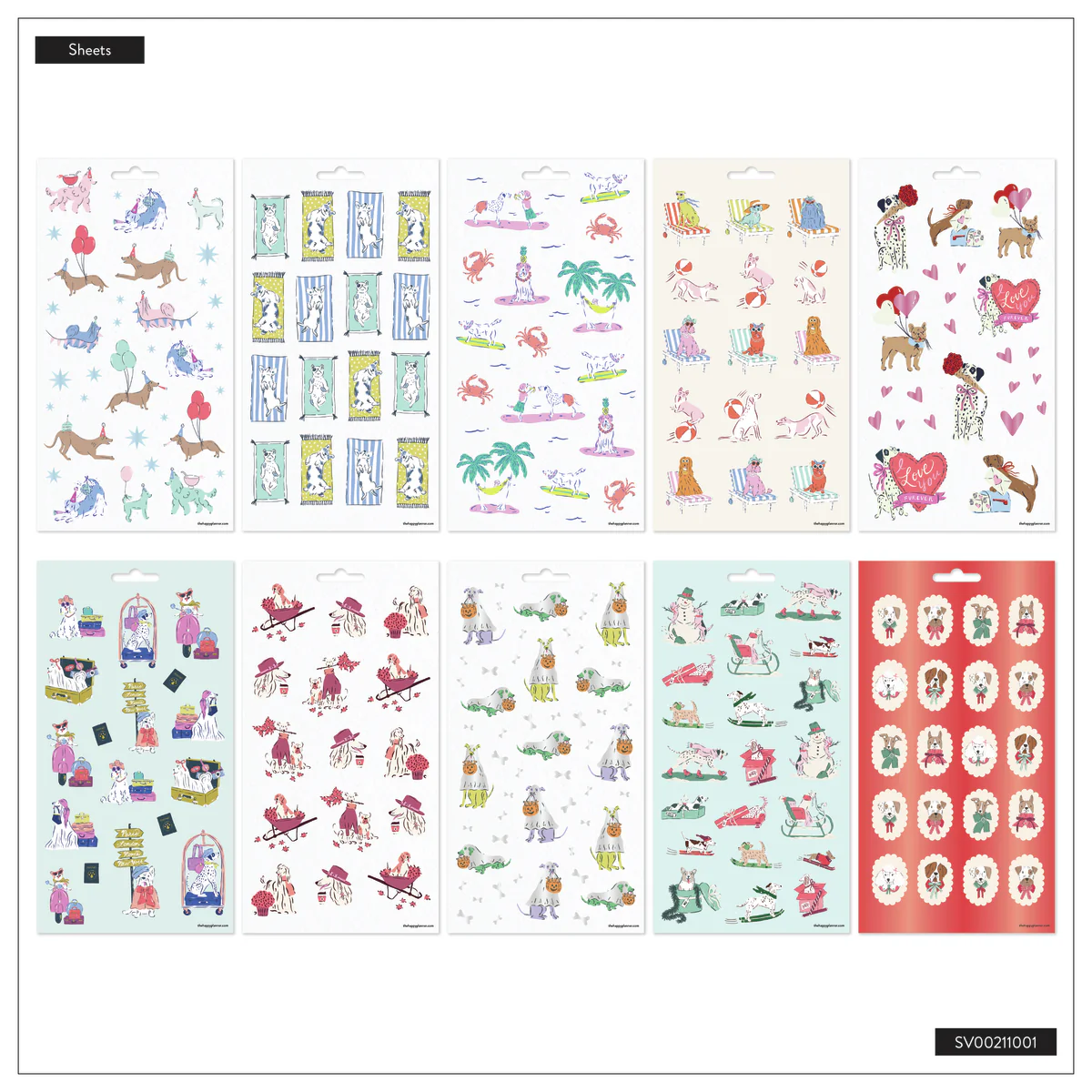 Pawsitive Seasonal Dogs - 10 Sticker Sheets 9 Pawsitive Seasonal Dogs - 10 Sticker Sheets