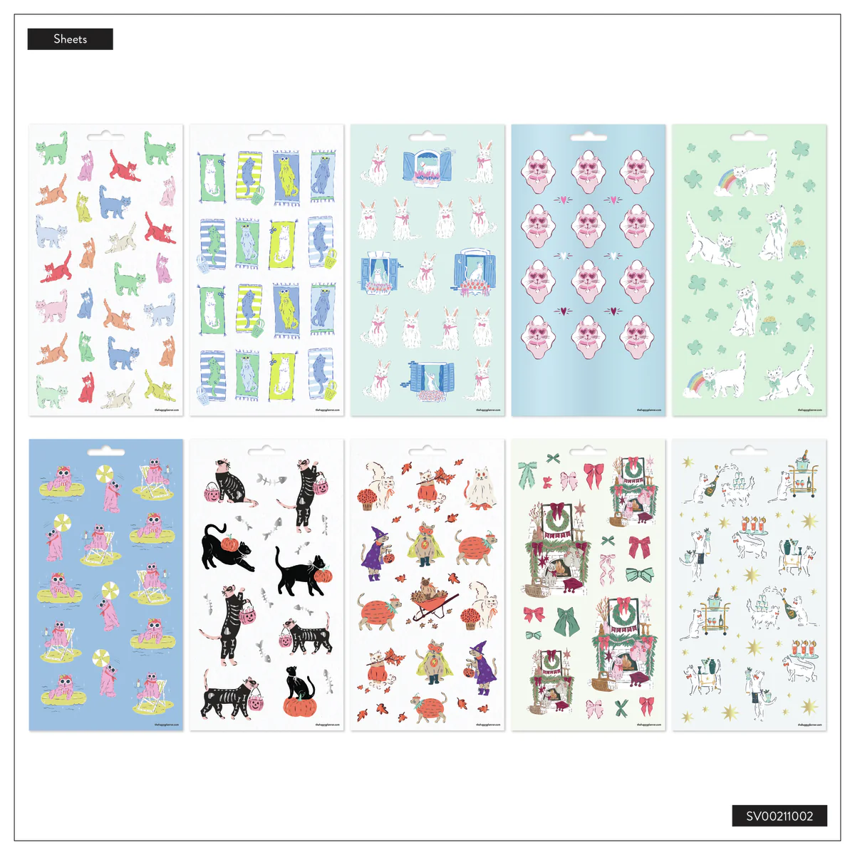 Purrfect Seasonal Cats - 10 Sticker Sheets 6 Purrfect Seasonal Cats - 10 Sticker Sheets