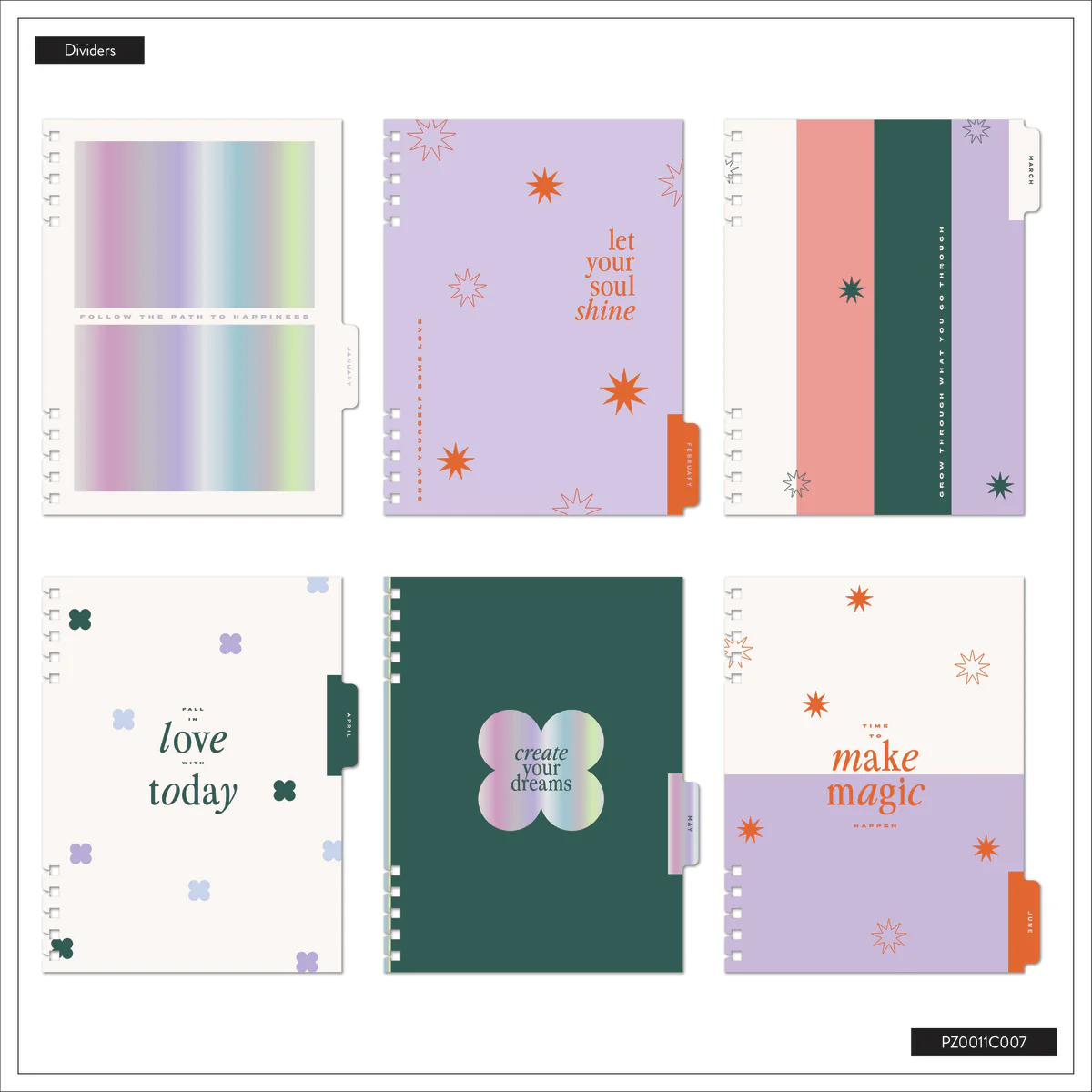 2025–2026 Soft Pop Customizable Spiral Planner - Classic Horizontal Layout - 12 Months 13 2025–2026 Soft Pop Customizable Spiral Planner - Classic Horizontal Layout - 12 Months