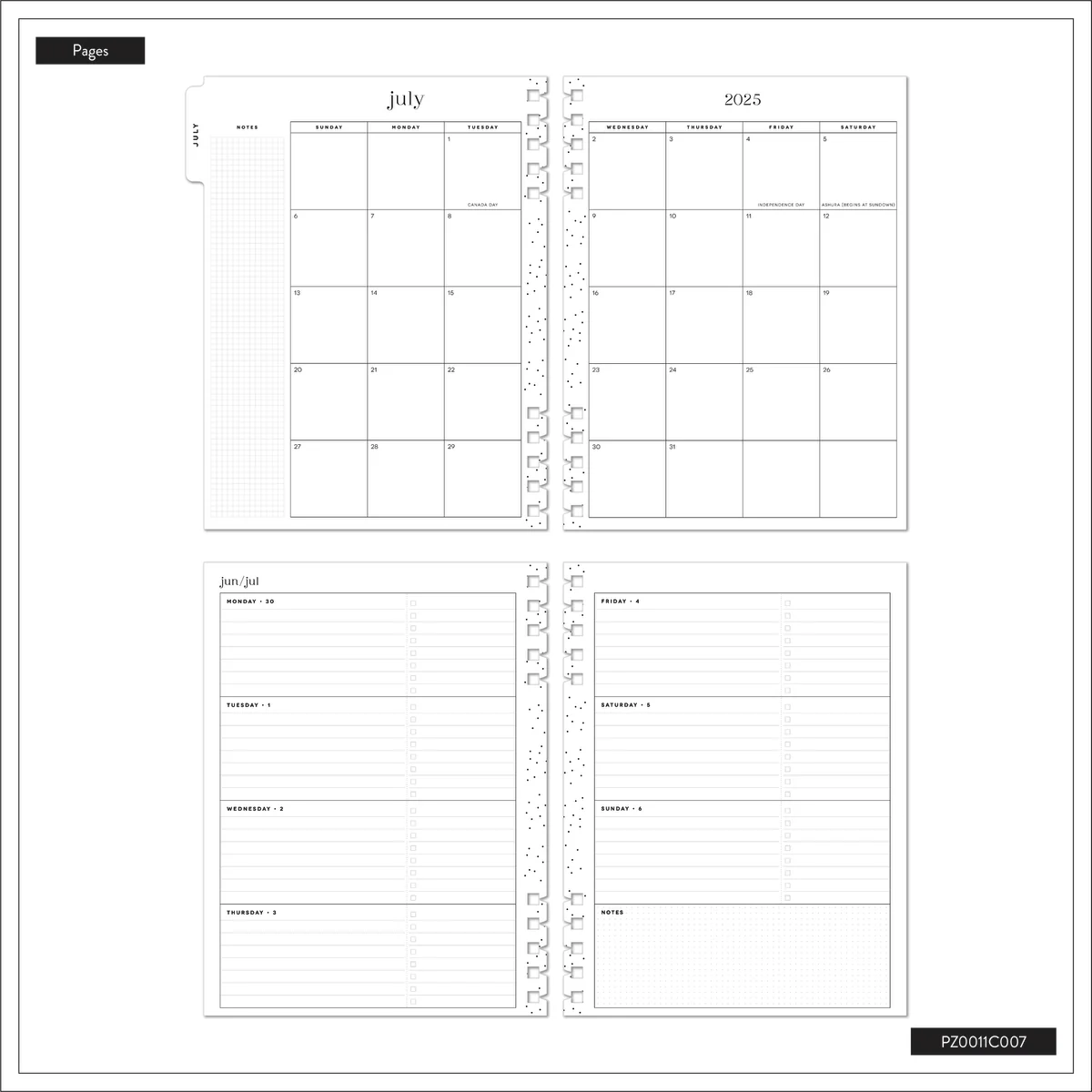 2025–2026 Soft Pop Customizable Spiral Planner - Classic Horizontal Layout - 12 Months 14 2025–2026 Soft Pop Customizable Spiral Planner - Classic Horizontal Layout - 12 Months