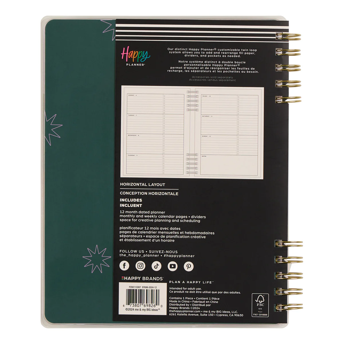 2025–2026 Soft Pop Customizable Spiral Planner - Classic Horizontal Layout - 12 Months 17 2025–2026 Soft Pop Customizable Spiral Planner - Classic Horizontal Layout - 12 Months