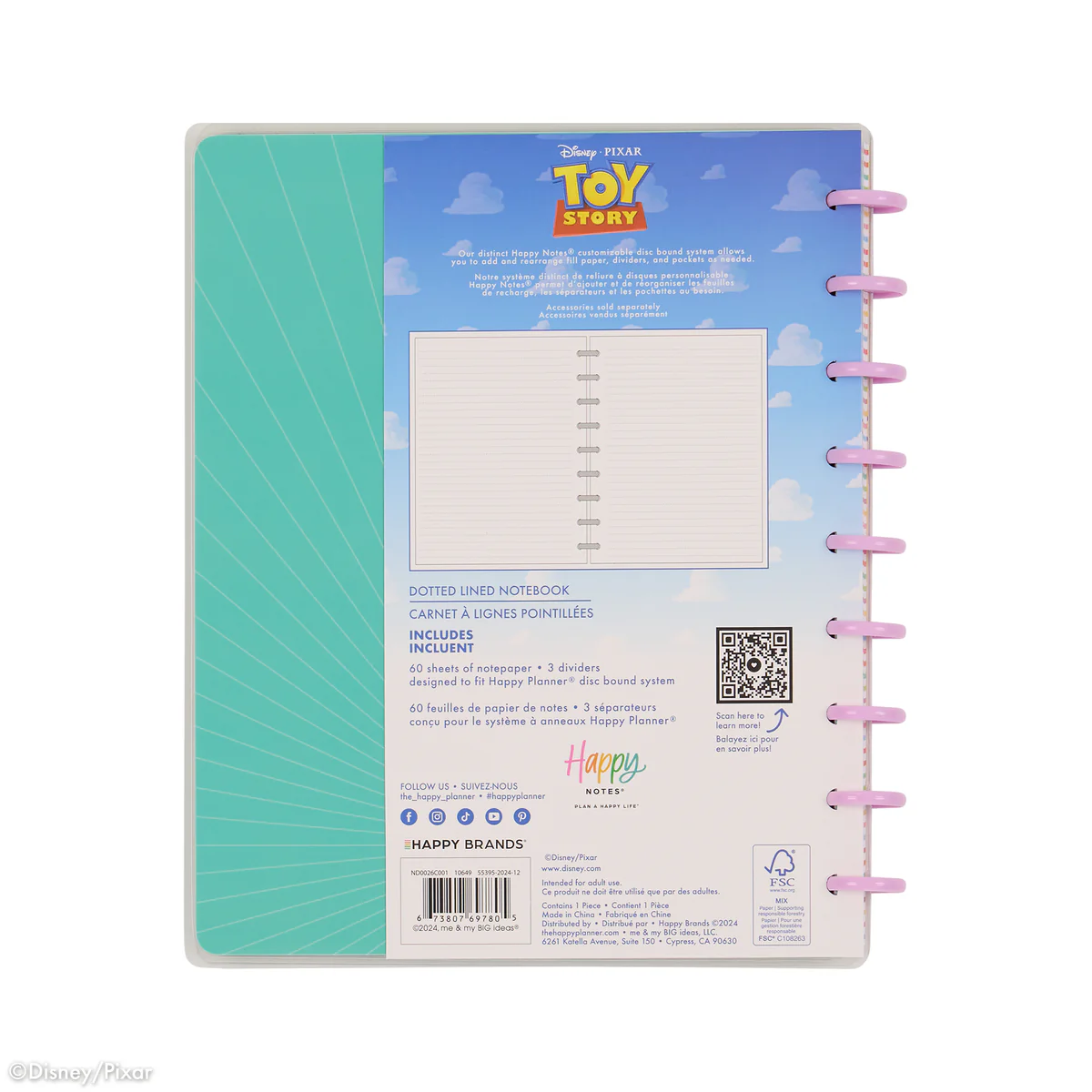 Disney & Pixar Toy Story 30th Anniversary - Dotted Lined Classic Notebook - 60 Sheets 10 Disney & Pixar Toy Story 30th Anniversary - Dotted Lined Classic Notebook - 60 Sheets