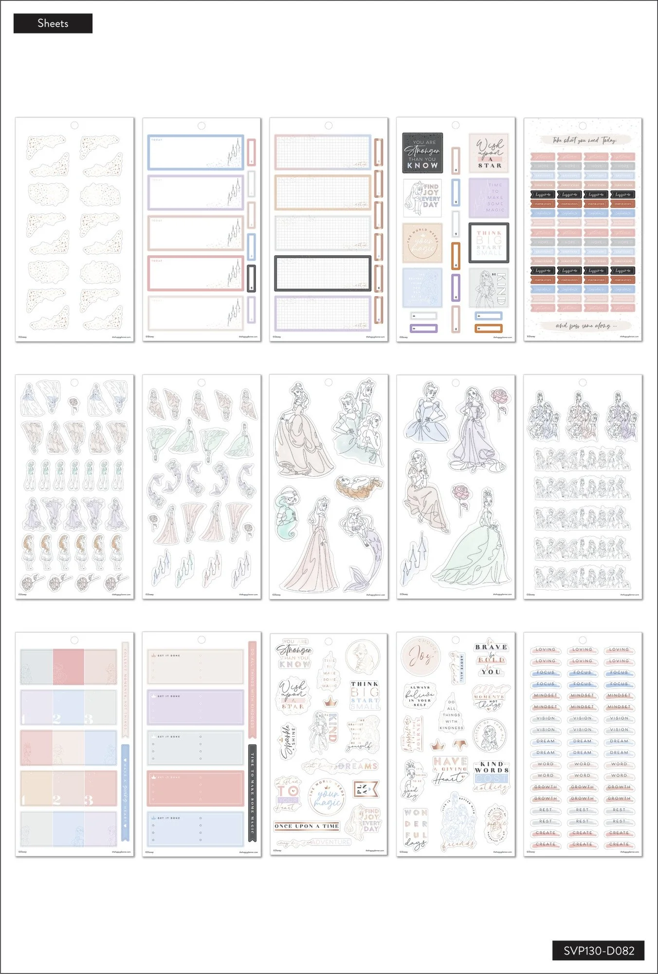 Disney © Princess Elegance Value Pack Stickers - Mini 4 Disney © Princess Elegance Value Pack Stickers - Mini