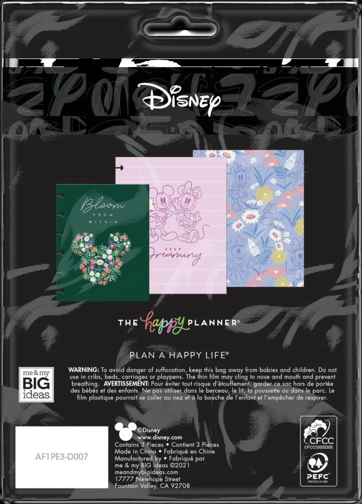 Disney © Mickey Mouse & Minnie Mouse Floral Bloom from Within Snap-In Envelopes - 3 Pack 4 Disney © Mickey Mouse & Minnie Mouse Floral Bloom from Within Snap-In Envelopes - 3 Pack