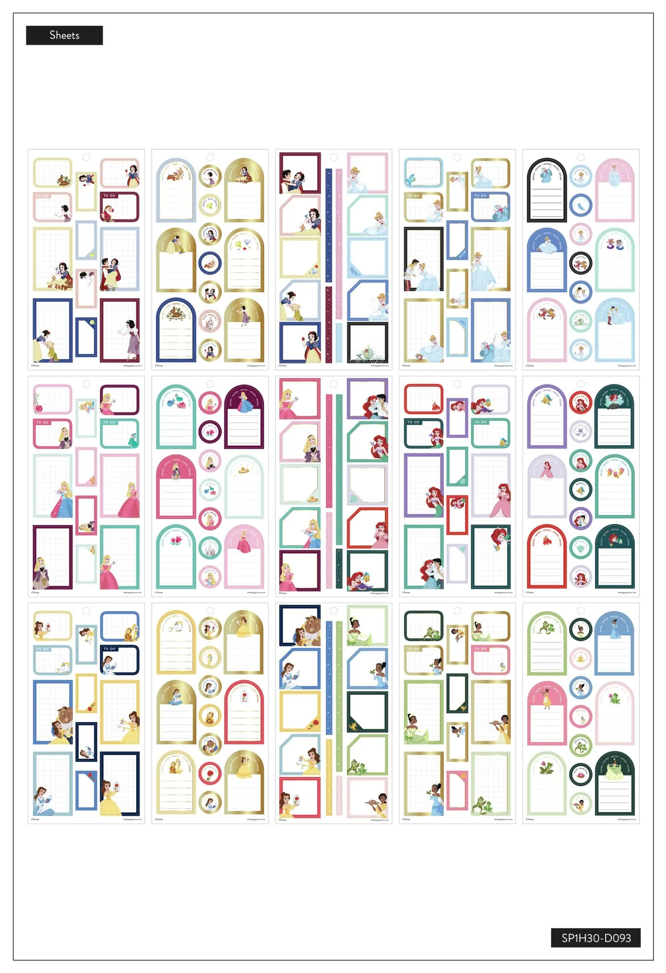 Disney © Value Pack Stickers - Princess Colorful Boxes 4 Disney © Value Pack Stickers - Princess Colorful Boxes