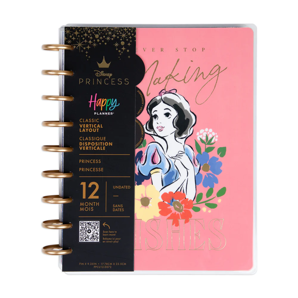 Undated Disney Snow White Wishes Happy Planner - Classic Vertical Layout - 12 Months 9 Undated Disney Snow White Wishes Happy Planner - Classic Vertical Layout - 12 Months