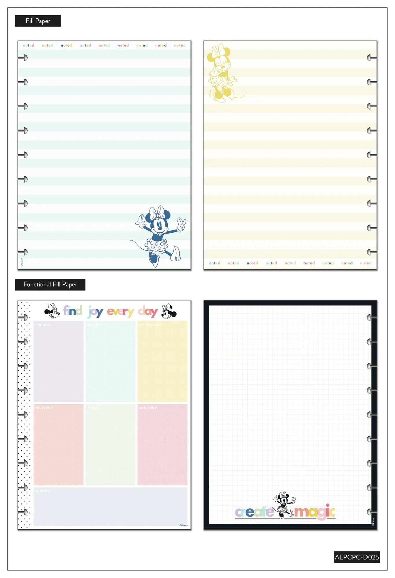 Disney© Minnie Mouse Magic Colorblock Classic Planner Companion 7 Disney© Minnie Mouse Magic Colorblock Classic Planner Companion