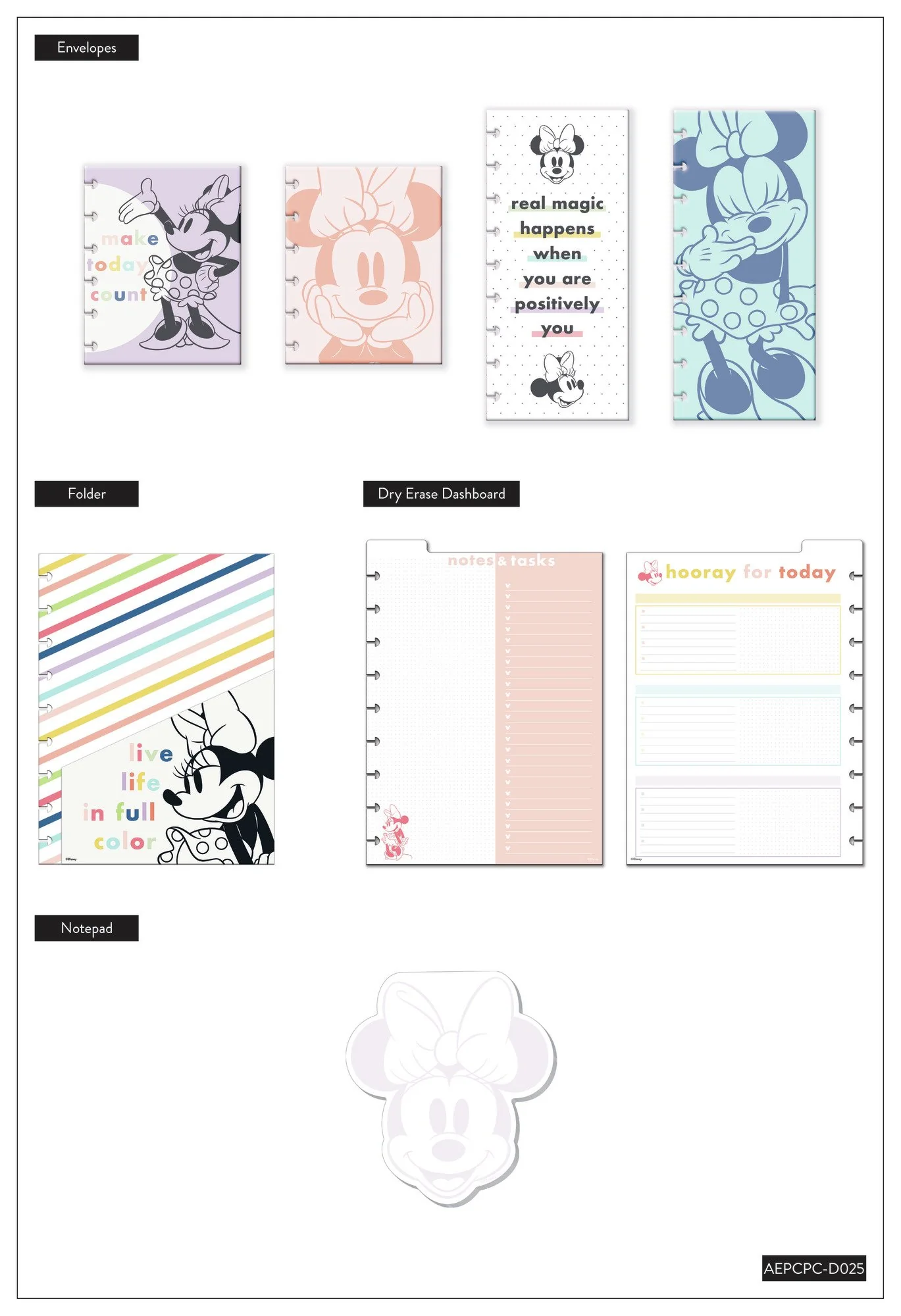 Disney© Minnie Mouse Magic Colorblock Classic Planner Companion 8 Disney© Minnie Mouse Magic Colorblock Classic Planner Companion