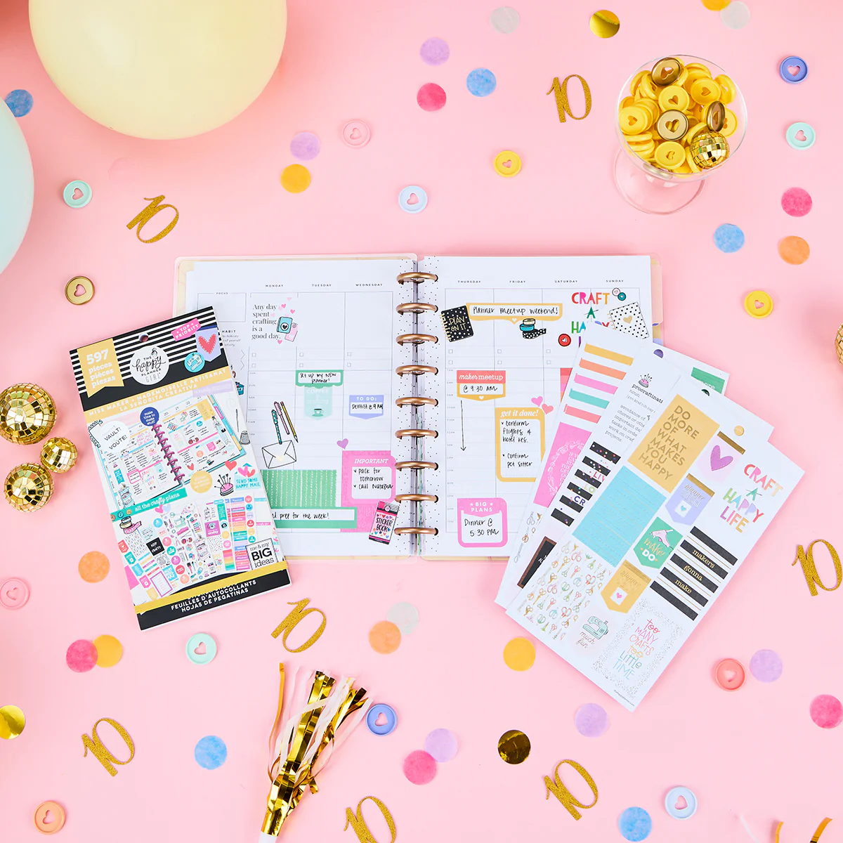 Golden Cheers 10 Year Anniversary Bundle - 5 Sticker Books + Limited-Edition Tote 5 Golden Cheers 10 Year Anniversary Bundle - 5 Sticker Books + Limited-Edition Tote