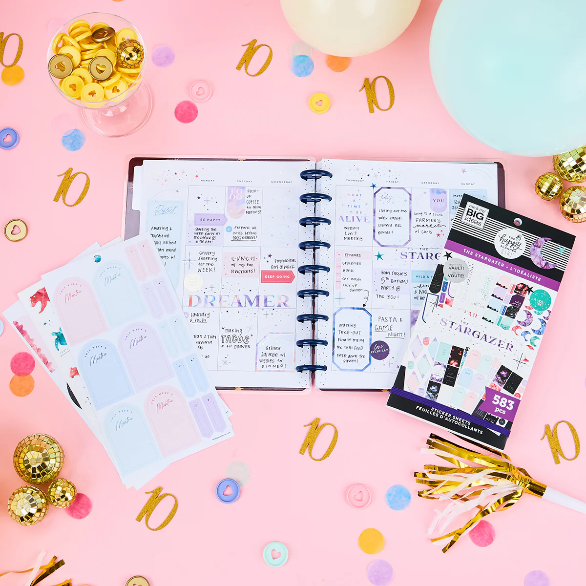 Golden Cheers 10 Year Anniversary Bundle - 5 Sticker Books + Limited-Edition Tote 9 Golden Cheers 10 Year Anniversary Bundle - 5 Sticker Books + Limited-Edition Tote