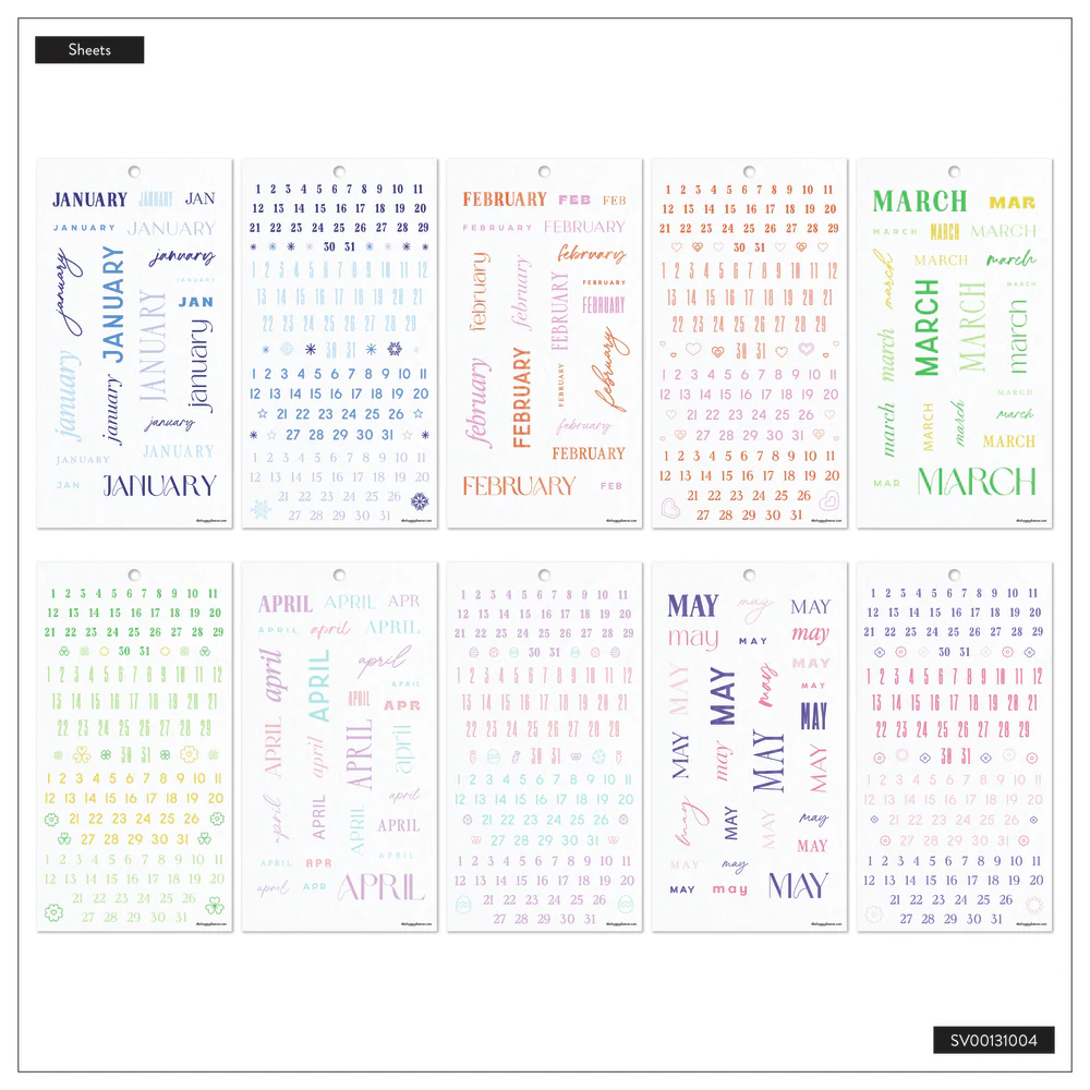 Colorful Months - Value Pack Stickers 6 Colorful Months - Value Pack Stickers