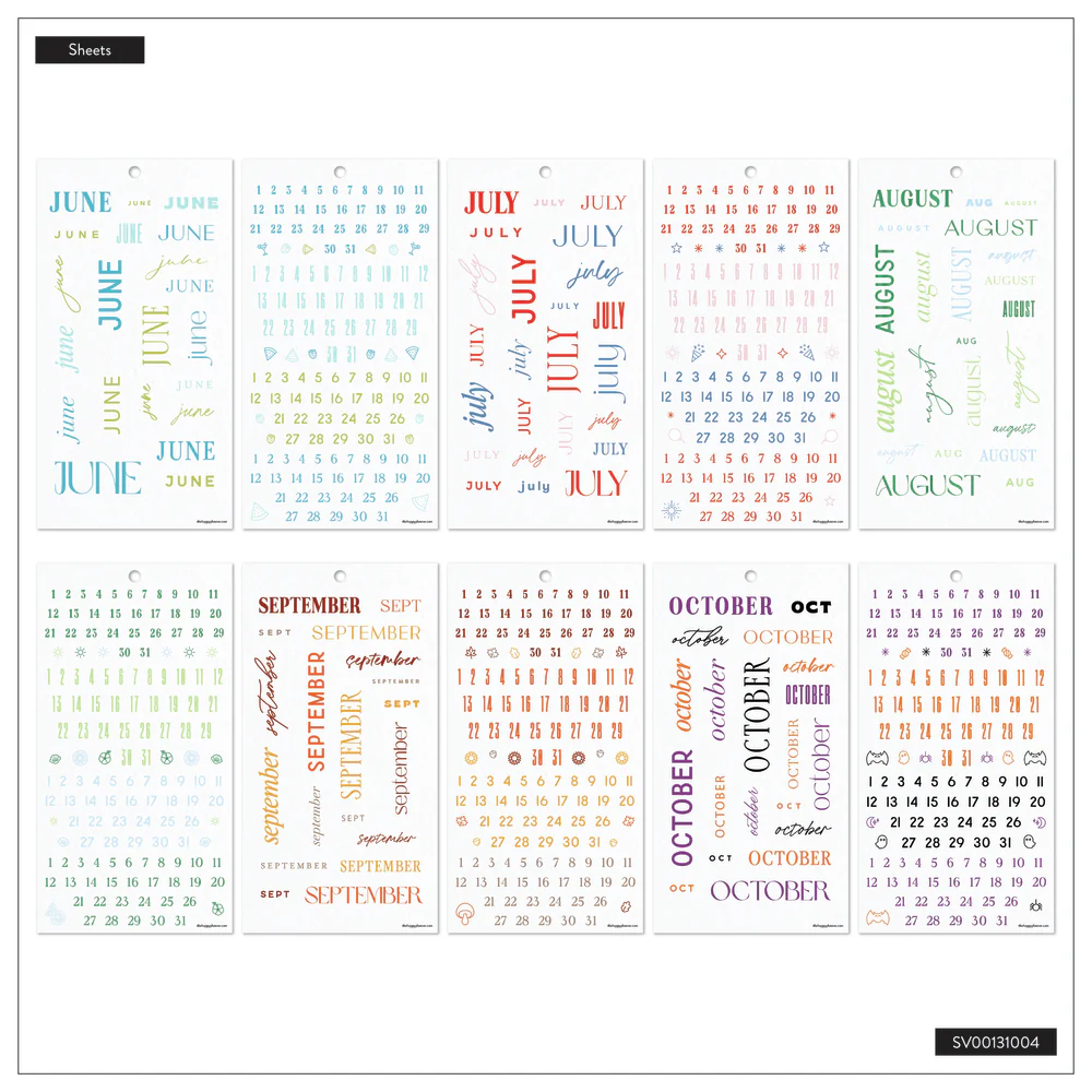 Colorful Months - Value Pack Stickers 7 Colorful Months - Value Pack Stickers