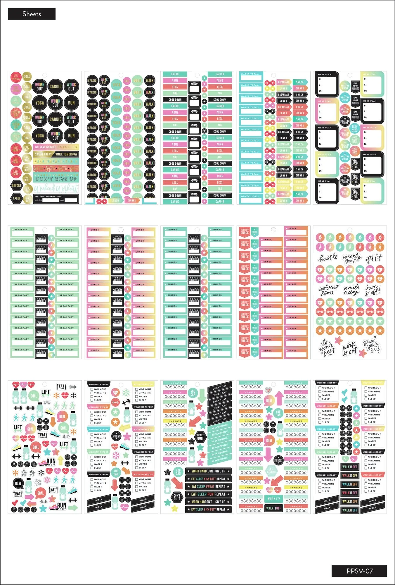Value Pack Stickers - Work It Out