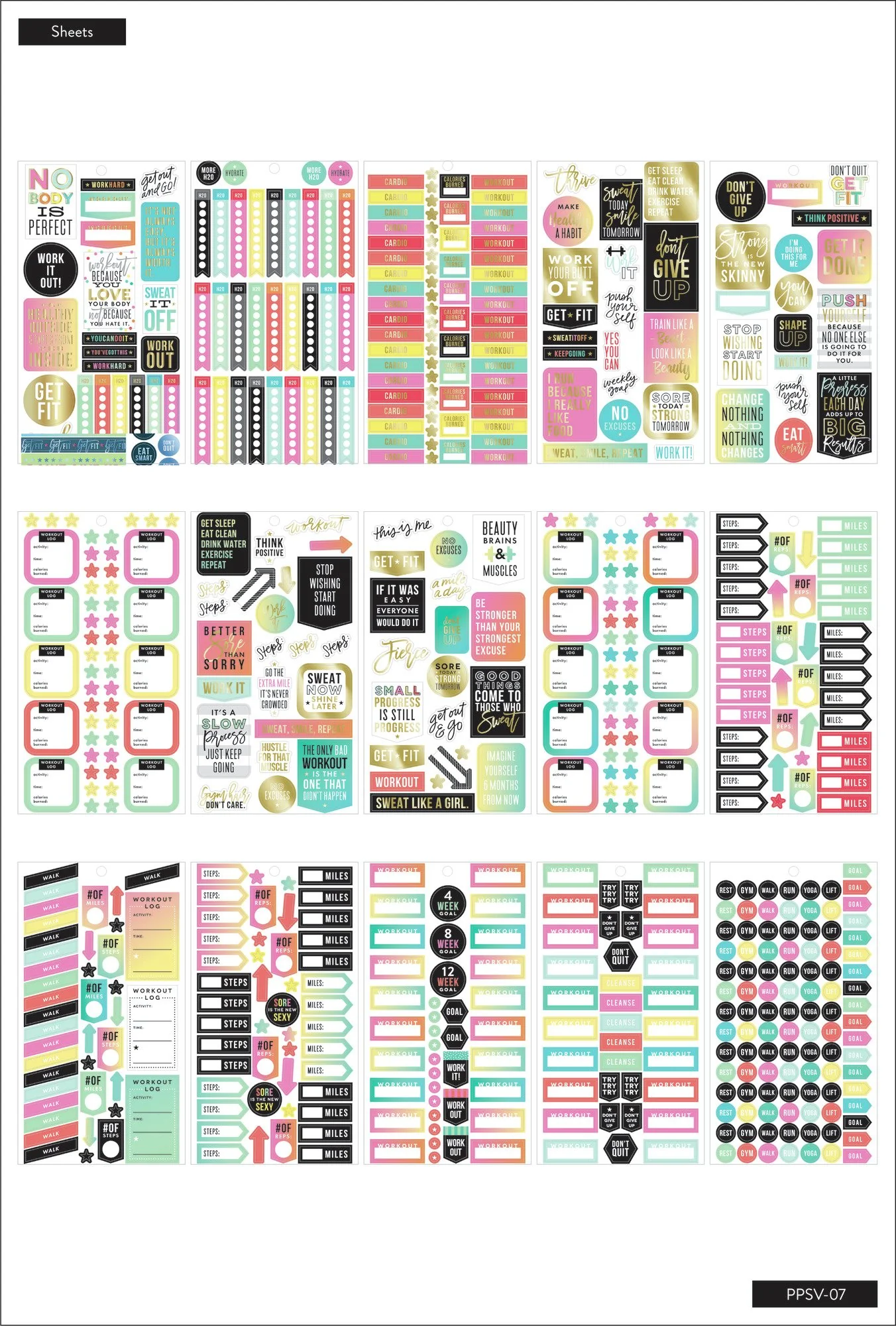 Value Pack Stickers - Work It Out