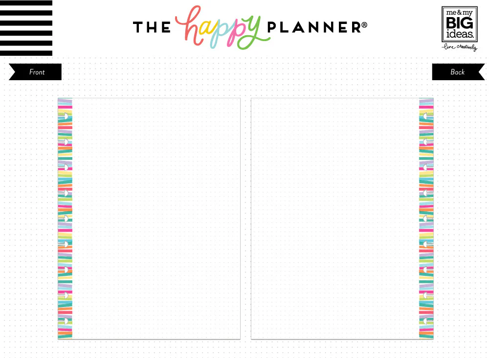 Multi Stripe - Classic Dot Grid Filler Paper - 40 Sheets 2 Multi Stripe - Classic Dot Grid Filler Paper - 40 Sheets