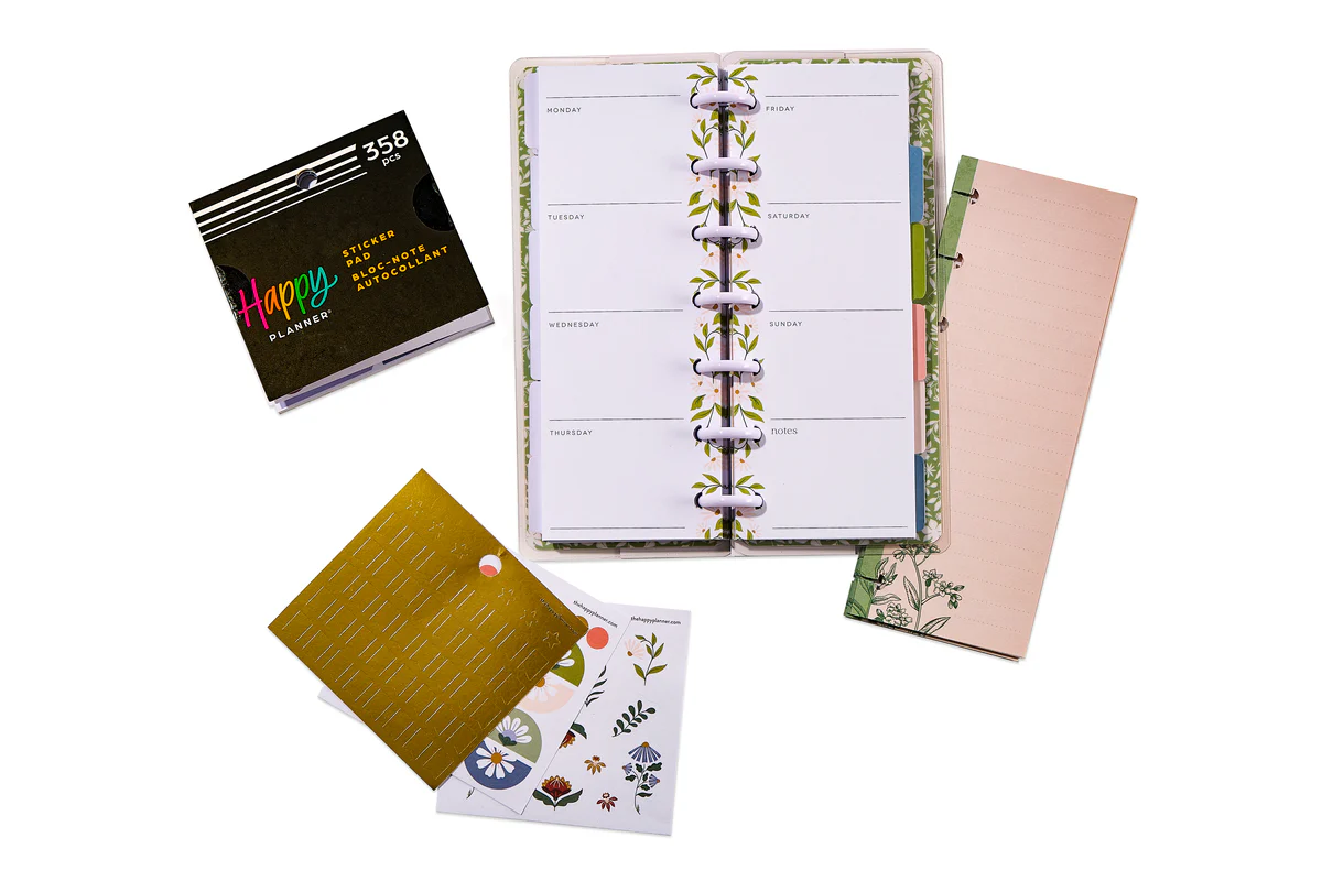 Botanical Blooms - Skinny Mini Undated Planner Bundle 4 Botanical Blooms - Skinny Mini Undated Planner Bundle