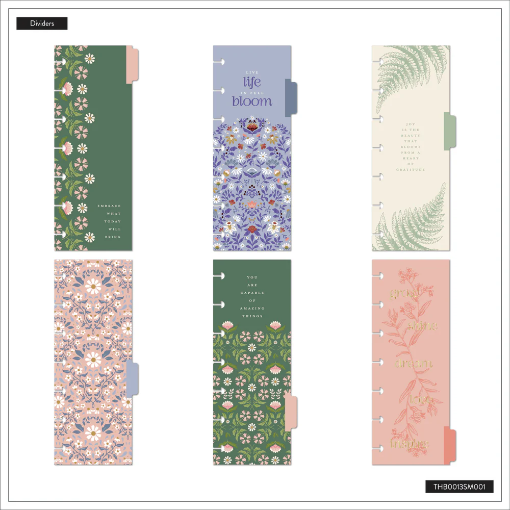 Botanical Blooms - Skinny Mini Undated Planner Bundle 7 Botanical Blooms - Skinny Mini Undated Planner Bundle