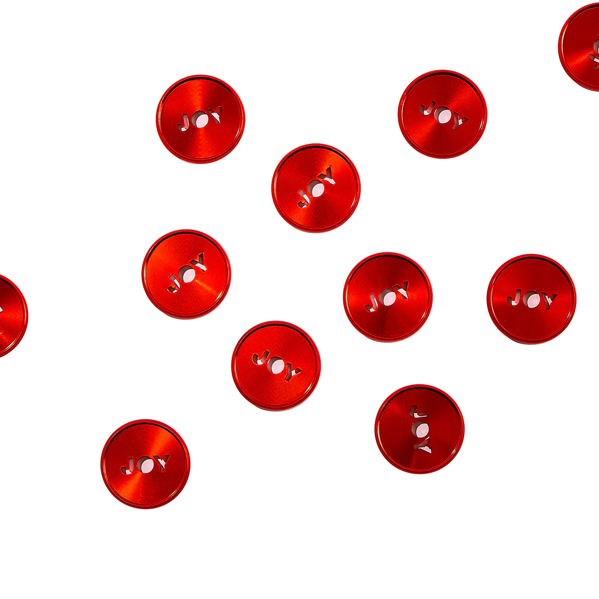Red Joy Cutout - Medium Metal Disc Set 4 Red Joy Cutout - Medium Metal Disc Set