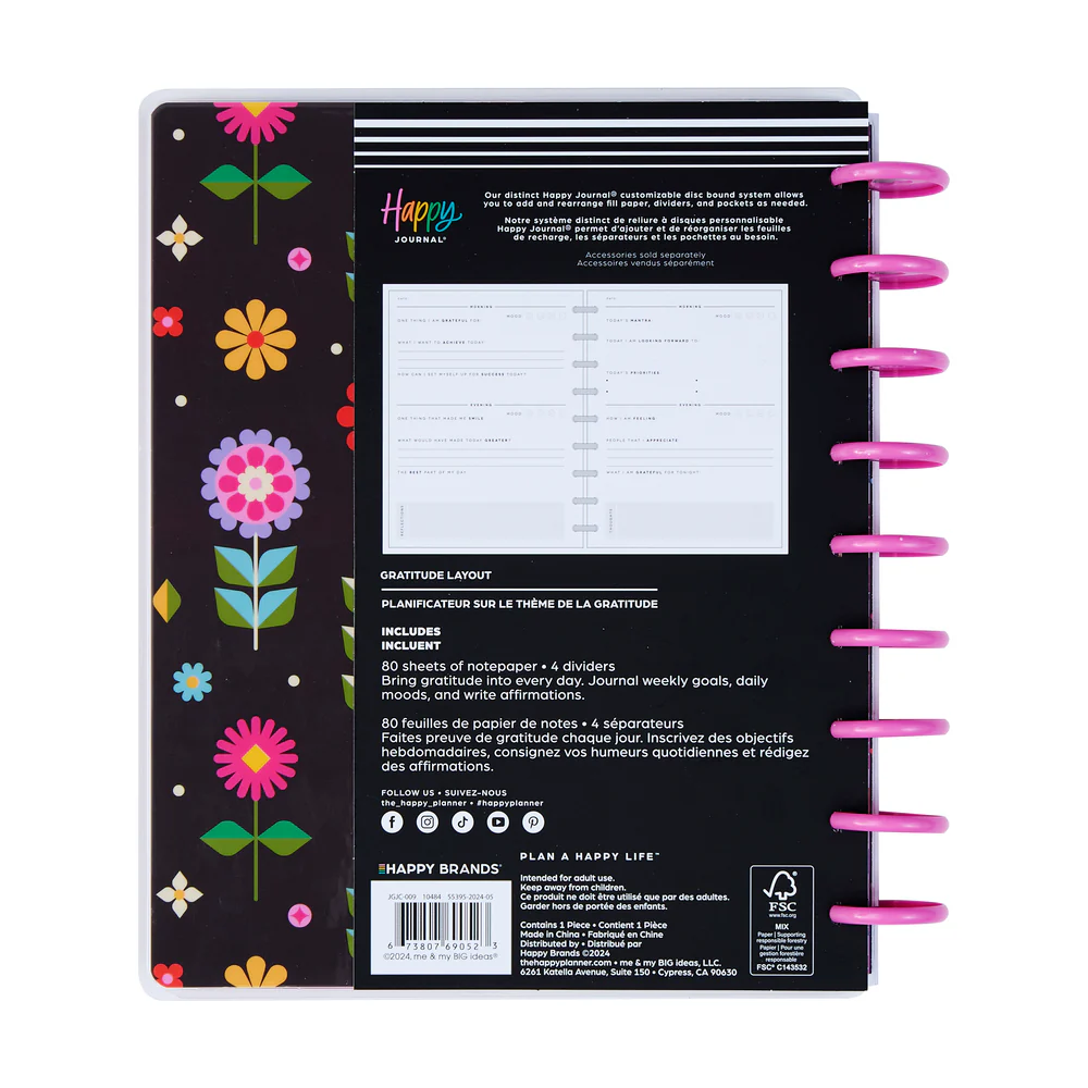 Mod Garden - Classic Guided Gratitude Journal - 80 Sheets - The Happy ...