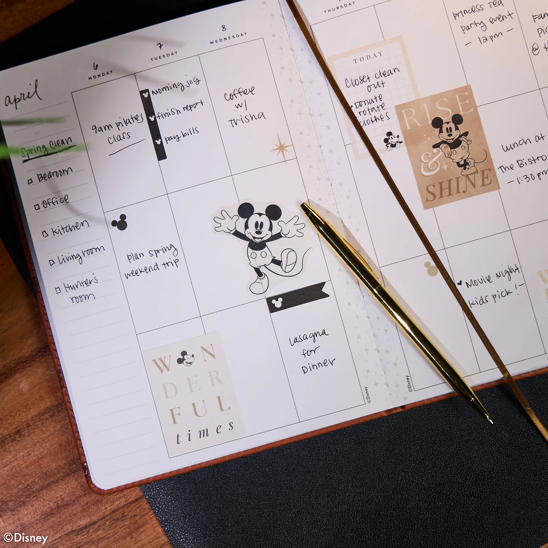 Undated Premium Camel Disney Mickey Mouse Book Bound Planner - SMALL VERTICAL LAYOUT - 12 MONTHS 8 Undated Premium Camel Disney Mickey Mouse Book Bound Planner - SMALL VERTICAL LAYOUT - 12 MONTHS