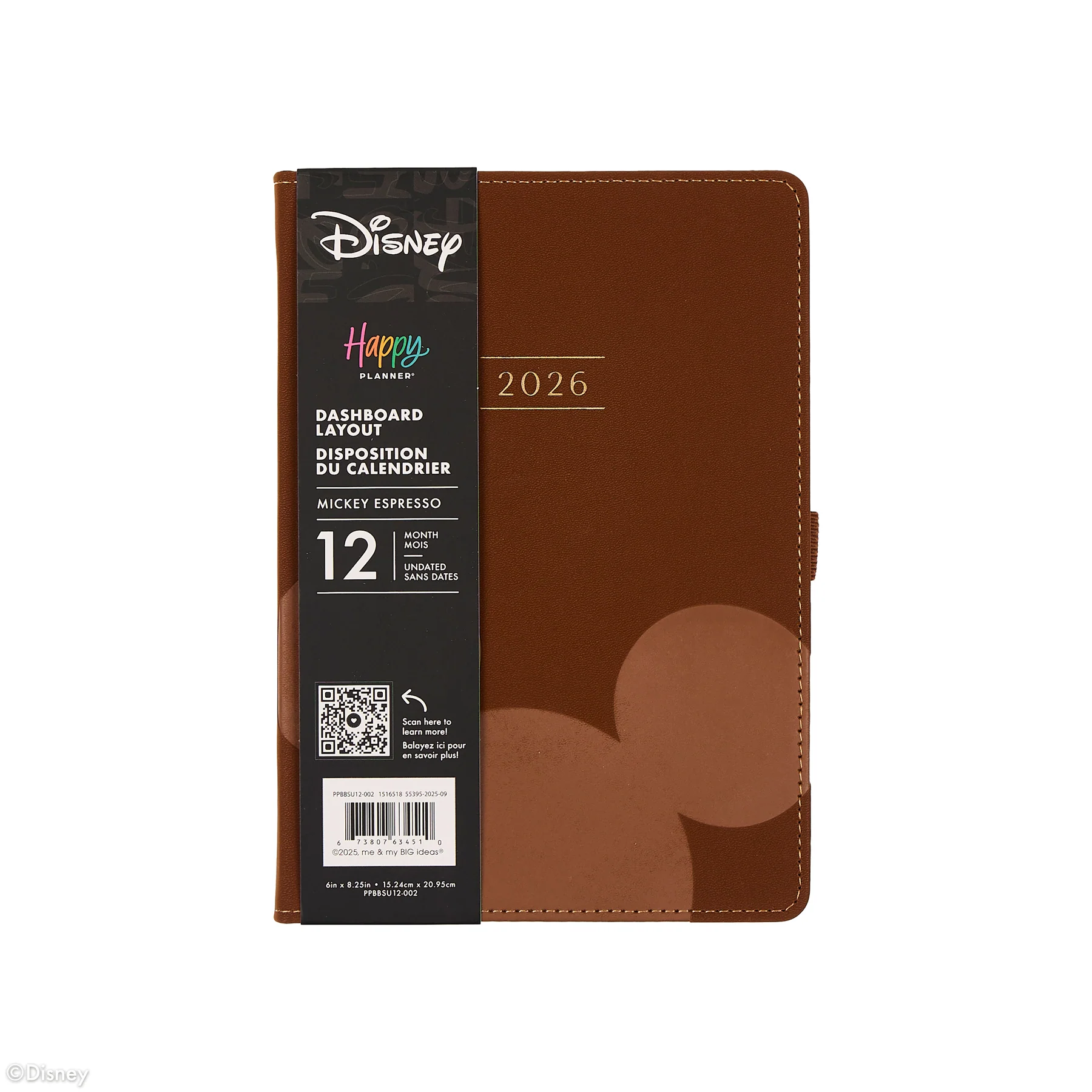 Undated Premium Espresso Disney Mickey Mouse Book Bound Planner - Small Dashboard Layout - 12 Months 13 Undated Premium Espresso Disney Mickey Mouse Book Bound Planner - Small Dashboard Layout - 12 Months