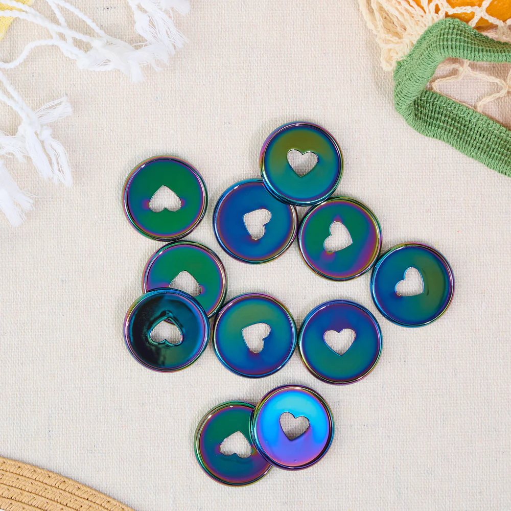 Blue Iridescent - Medium Plastic Disc Set