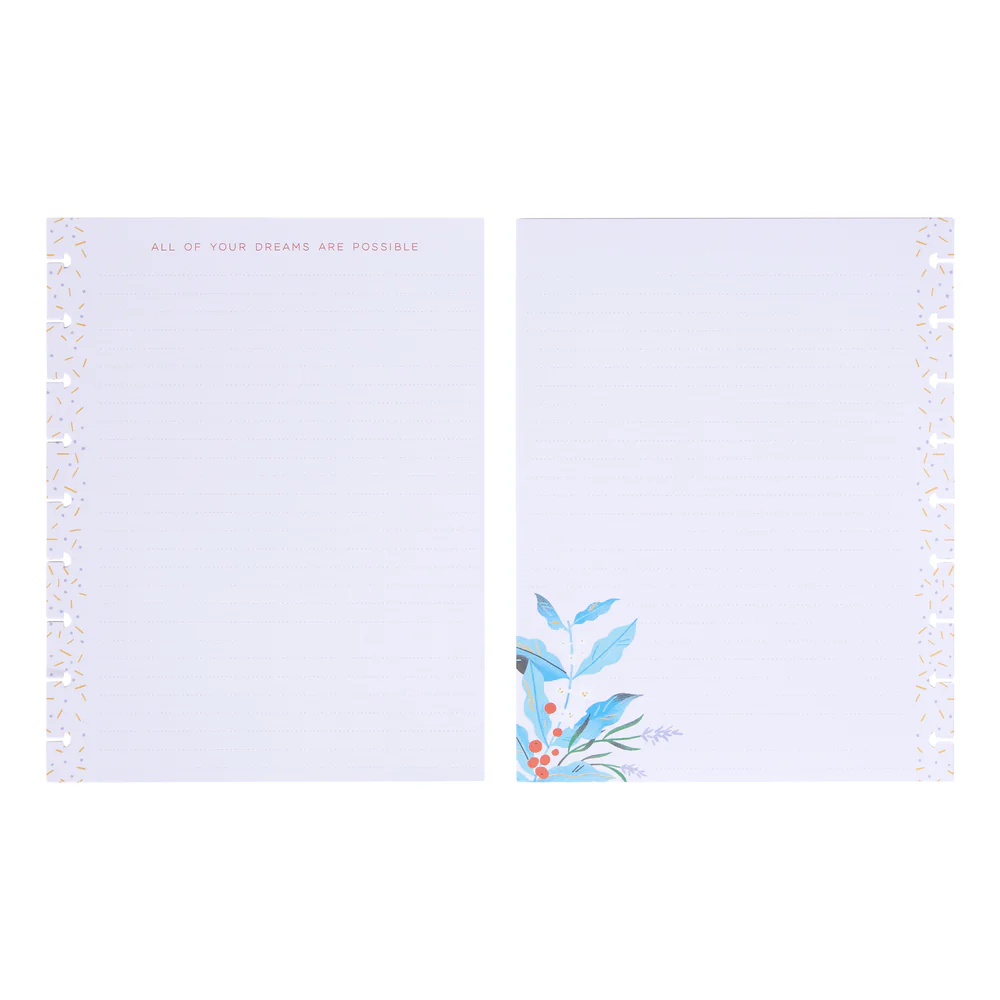 Bug Robbins x Happy Planner Blooming With Pride - Dotted Lined Classic Filler Paper - 40 Sheets