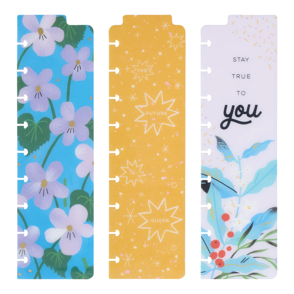 Bug Robbins x Happy Planner Blooming With Pride - Classic Bookmarks - 3 Pack