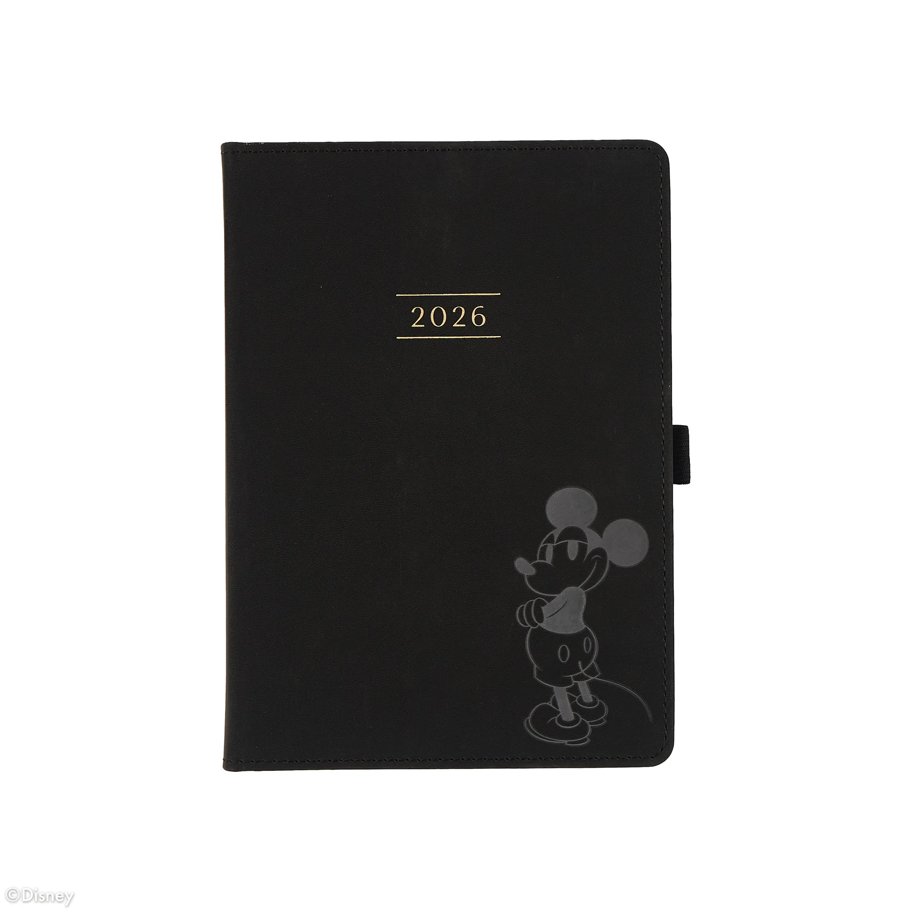 Undated Premium Obsidian Disney Mickey Mouse Book Bound Planner - Small Vertical Layout - 12 Months