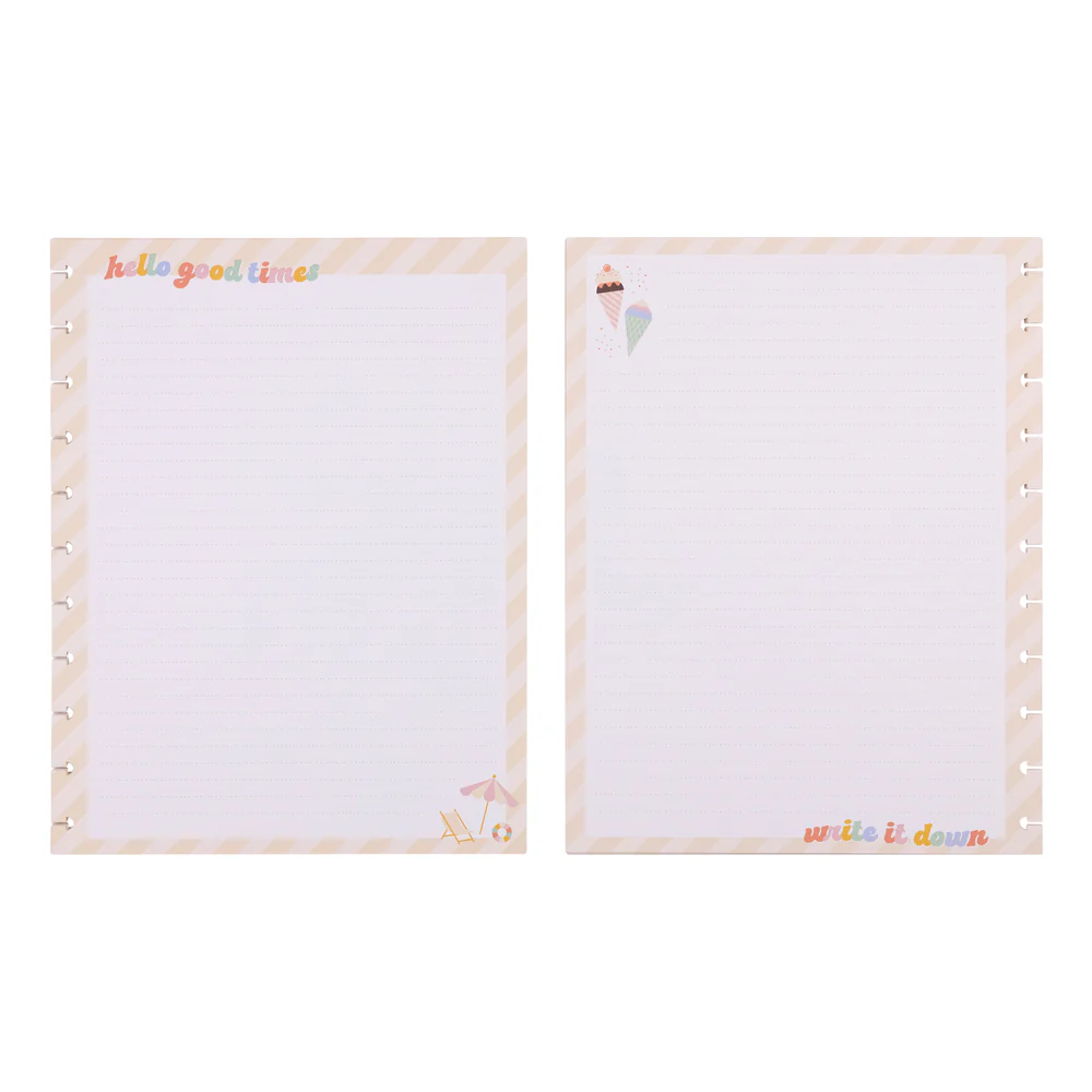 Boardwalk Ice Cream - Dotted Lined Big Filler Paper - 40 Sheets