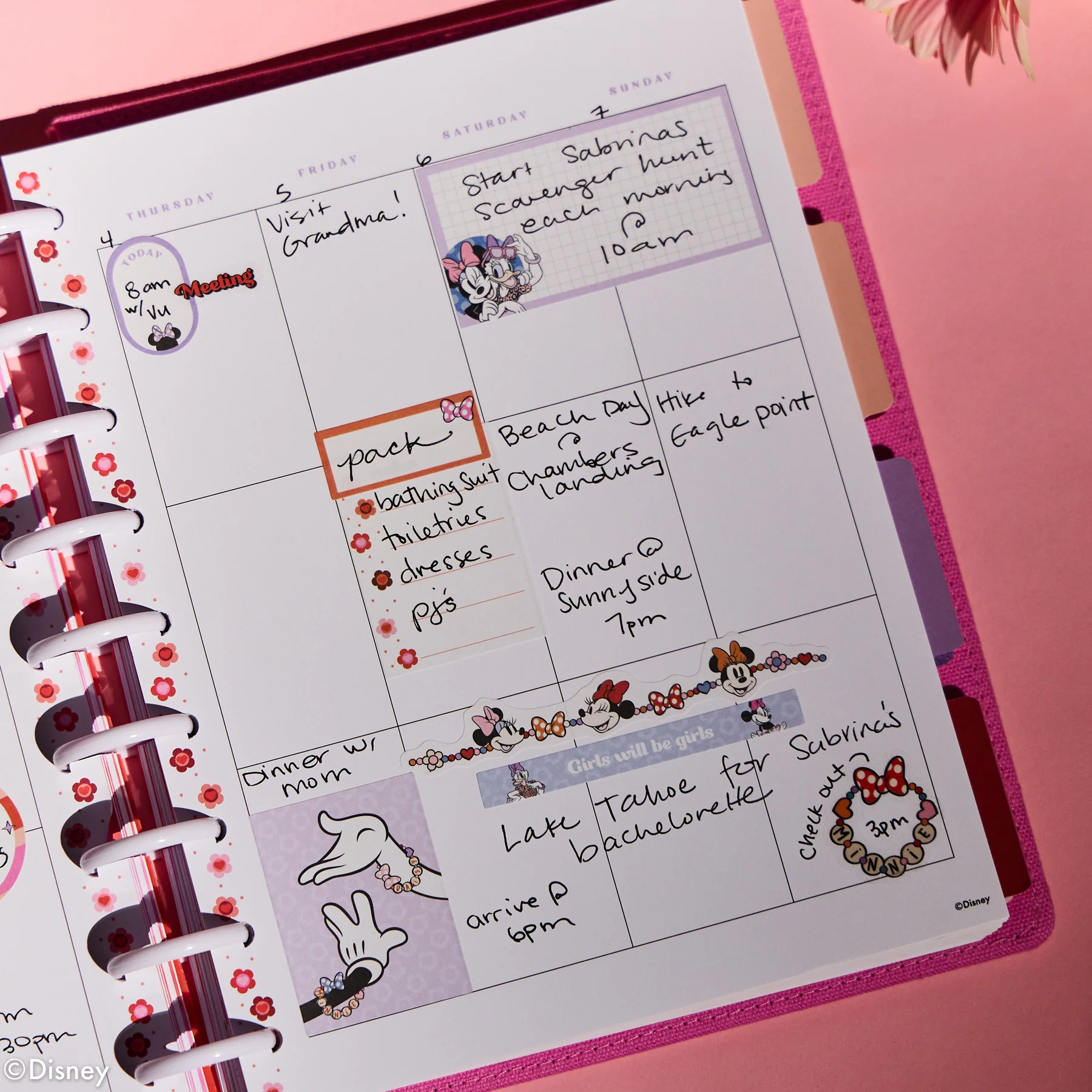Undated SPECIALTY Disney Minnie Mouse Bow Happy Customizable Planner - Classic Vertical Layout - 12 Months 9 Undated SPECIALTY Disney Minnie Mouse Bow Happy Customizable Planner - Classic Vertical Layout - 12 Months