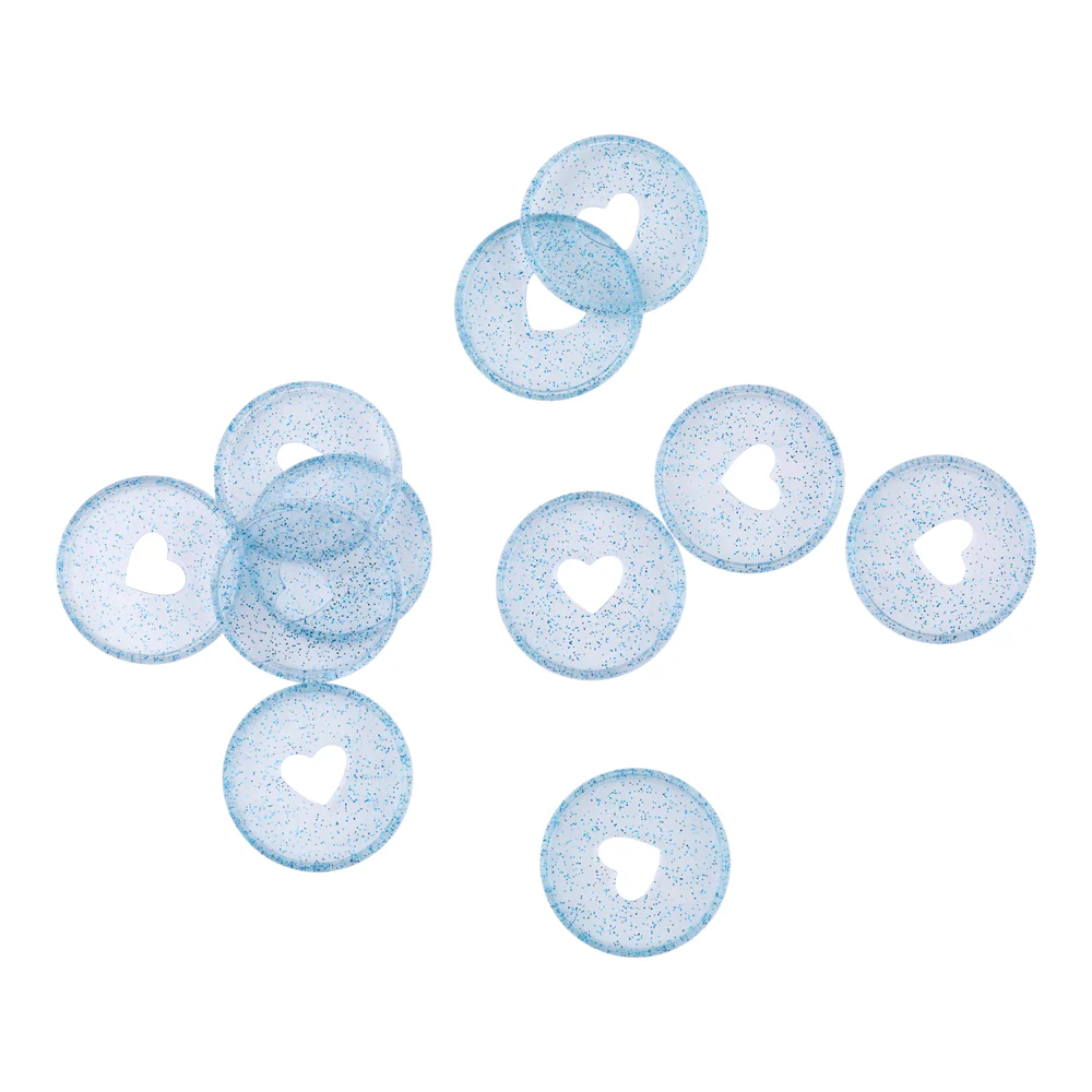 Blue Glitter - Medium Plastic Disc Set 4 Blue Glitter - Medium Plastic Disc Set