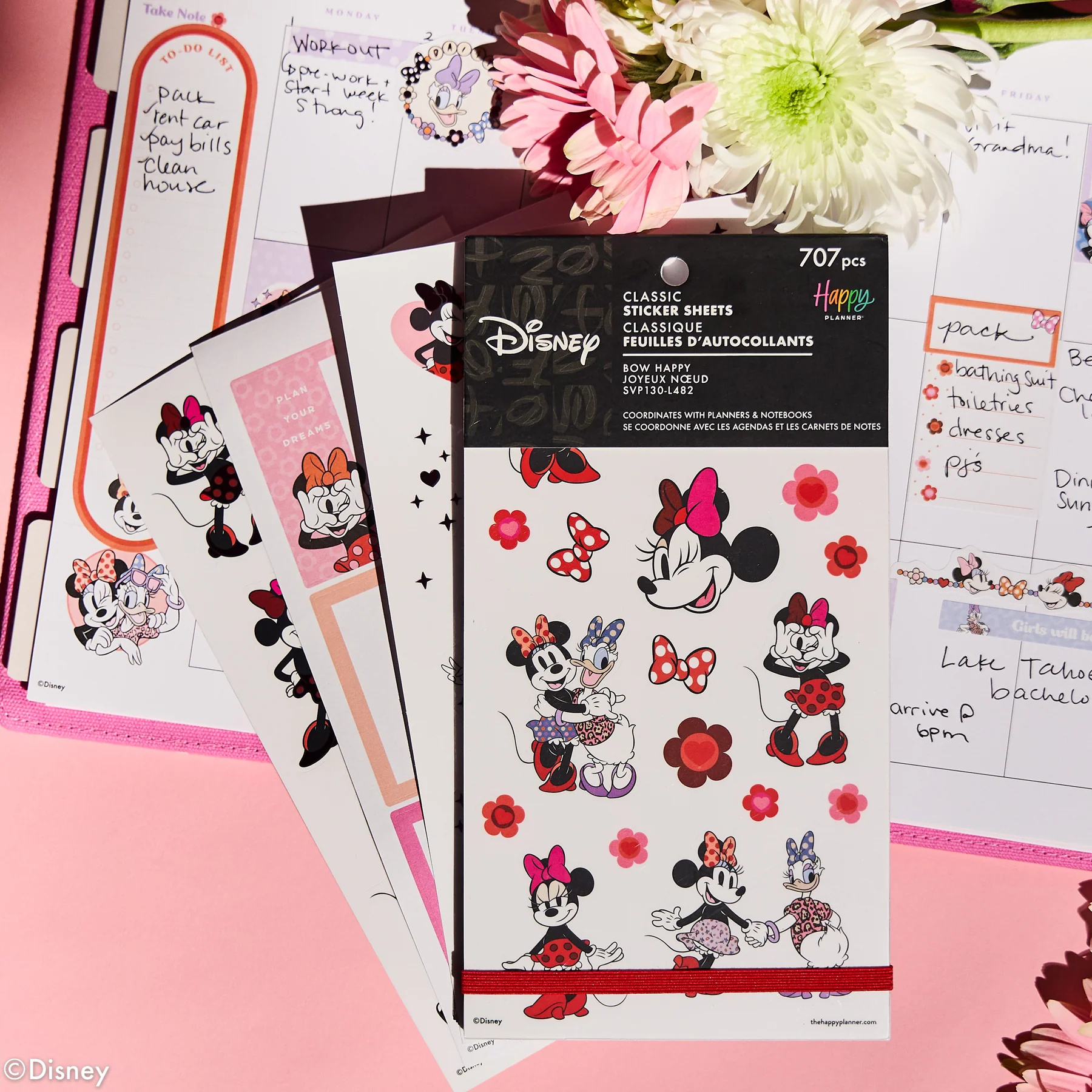 Disney Minnie Mouse Bow Happy - Value Pack Stickers 7 Disney Minnie Mouse Bow Happy - Value Pack Stickers
