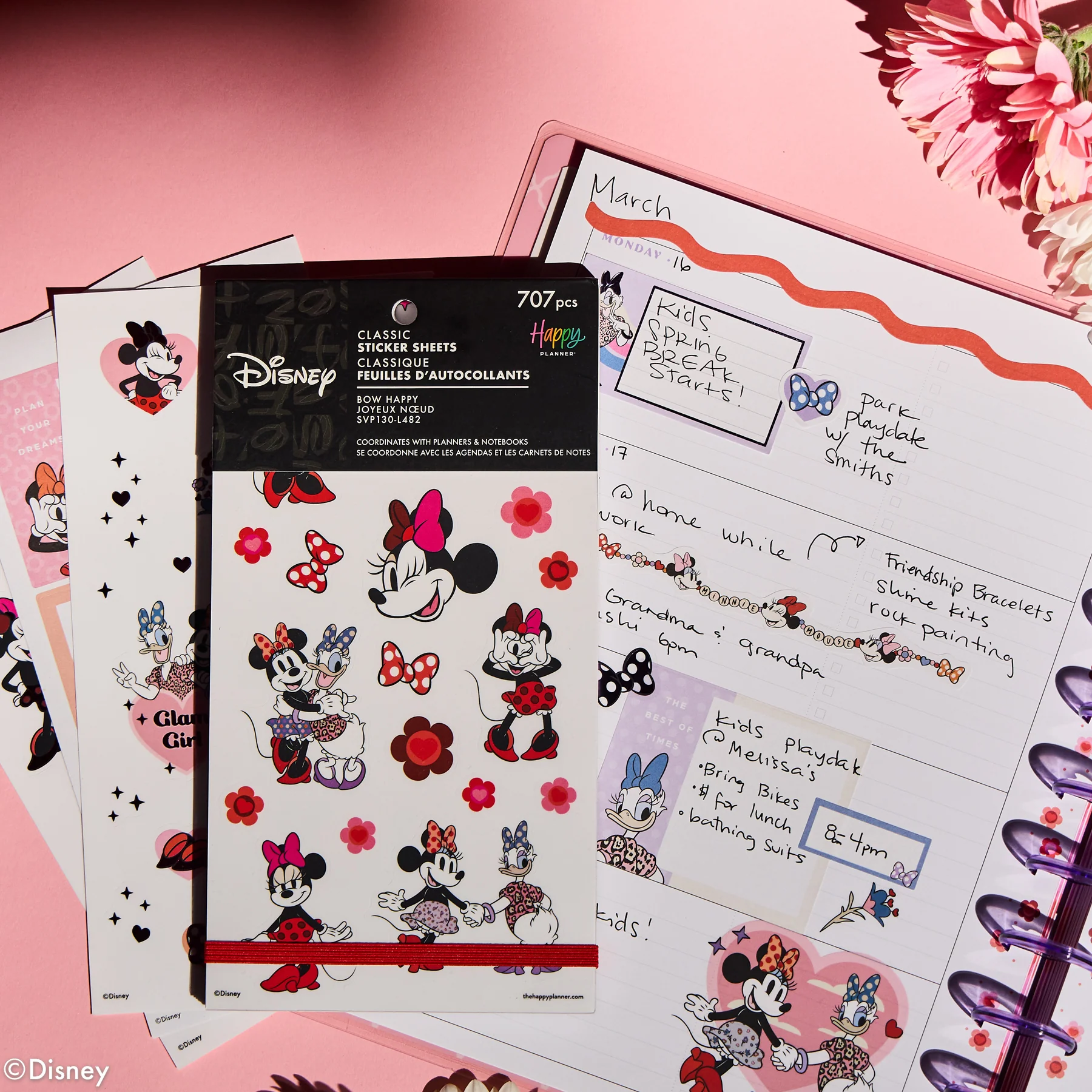 Disney Minnie Mouse Bow Happy - Value Pack Stickers 9 Disney Minnie Mouse Bow Happy - Value Pack Stickers