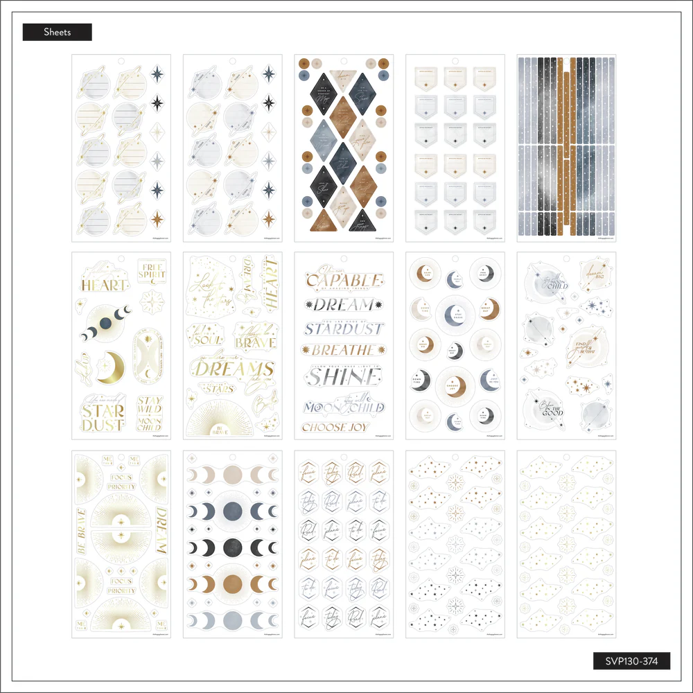 Sophisticated Stargazer - Value Pack Stickers - Mini 6 Sophisticated Stargazer - Value Pack Stickers - Mini