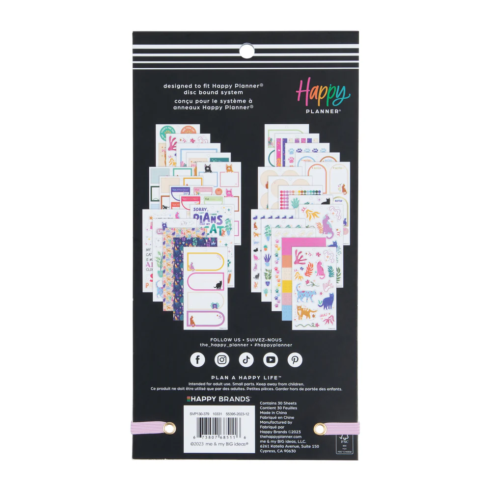 Whimsical Whiskers - Value Pack Stickers - Big 7 Whimsical Whiskers - Value Pack Stickers - Big