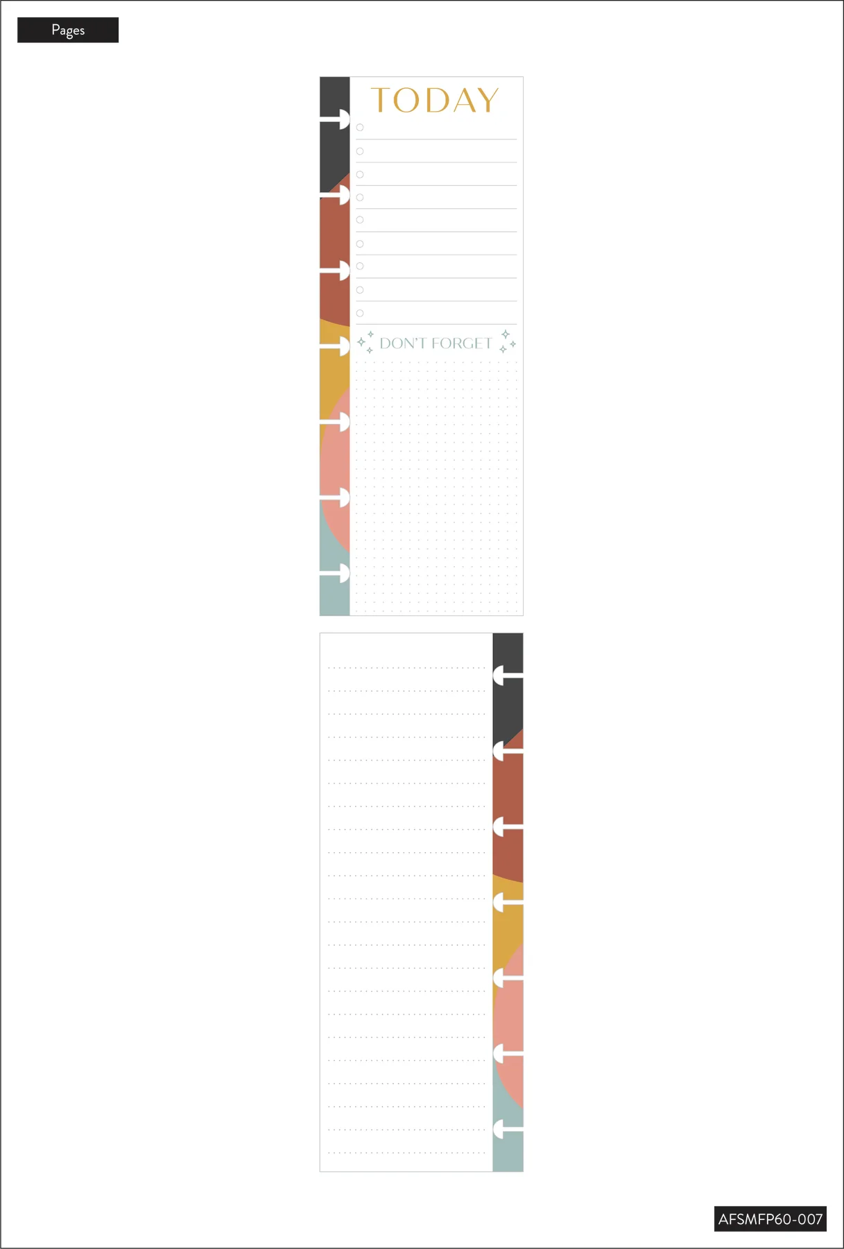 Today's Notes - Checklist Skinny Mini Filler Paper - 60 Sheets