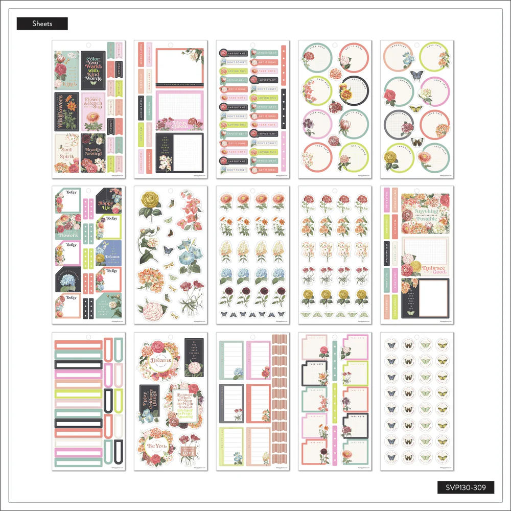 Gathered Flowers - Value Pack Stickers 6 Gathered Flowers - Value Pack Stickers