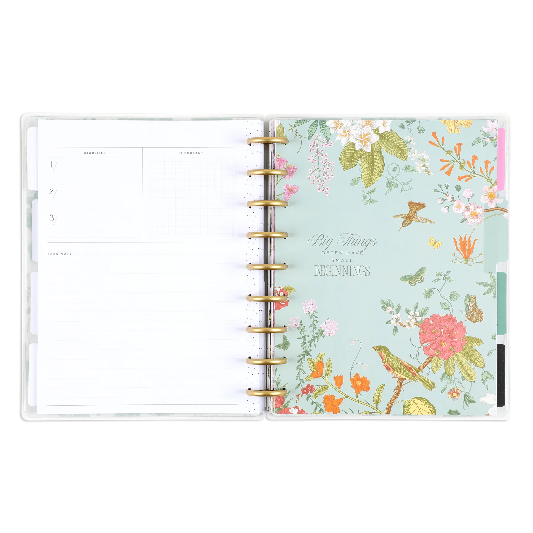Undated Feathers & Flowers Happy Planner - Classic Vertical Layout - 12 Months 2 Undated Feathers & Flowers Happy Planner - Classic Vertical Layout - 12 Months